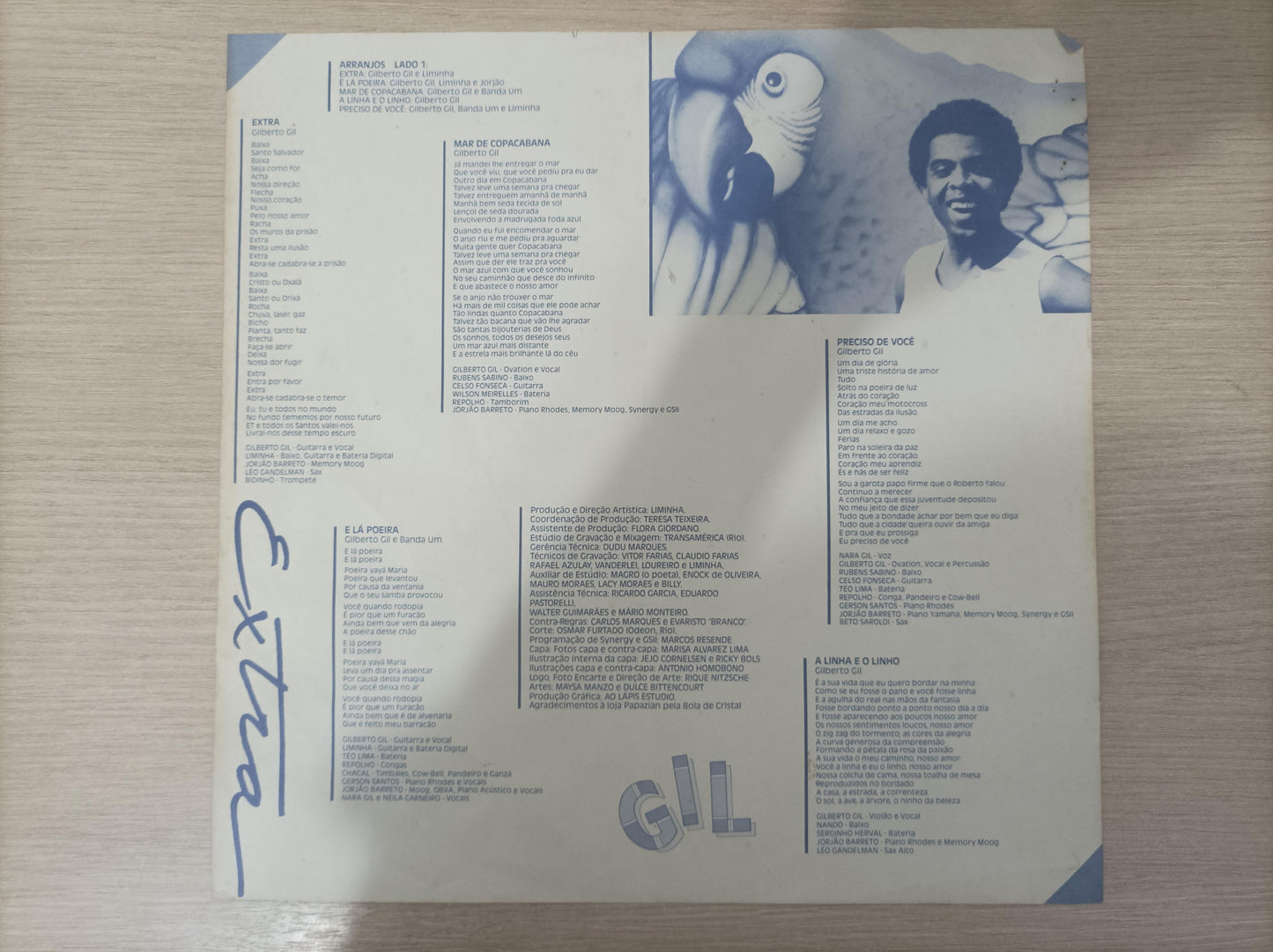 Disco Vinil Extra Gilberto Gil Capa Dupla Com Encarte A