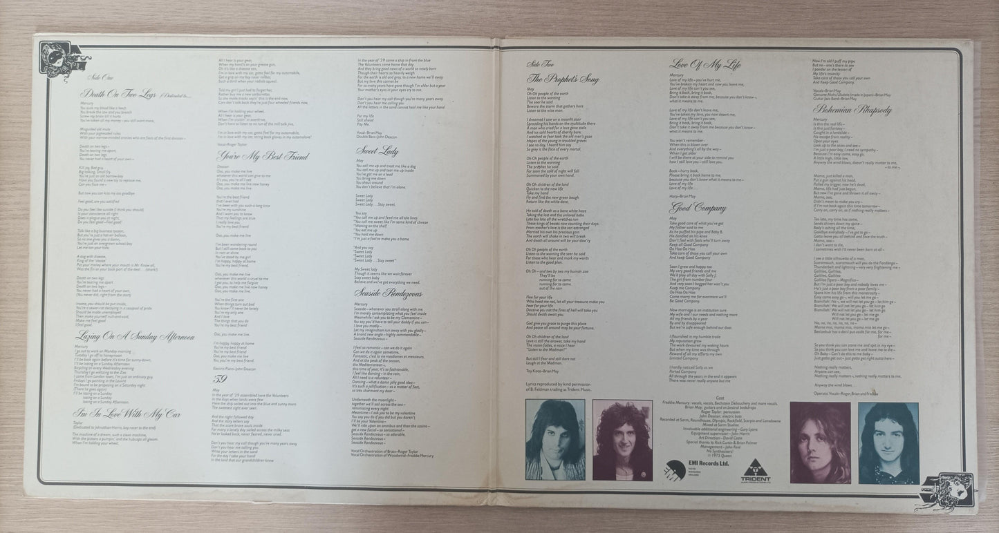 Lp Vinil Queen A Night At The Opera Capa Dupla Com Encarte