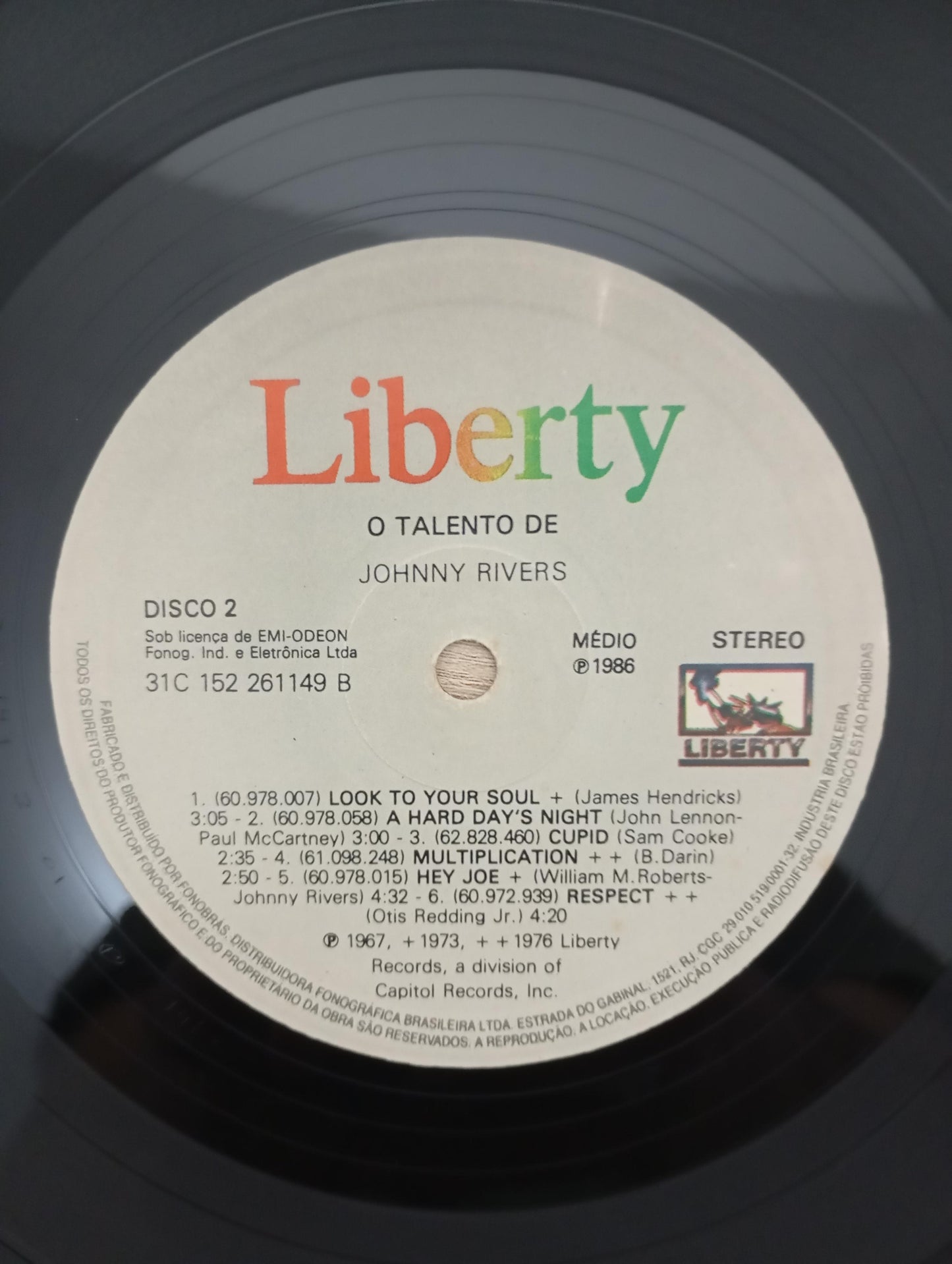 Lp Vinil Johnny Rivers O Talento de Duplo