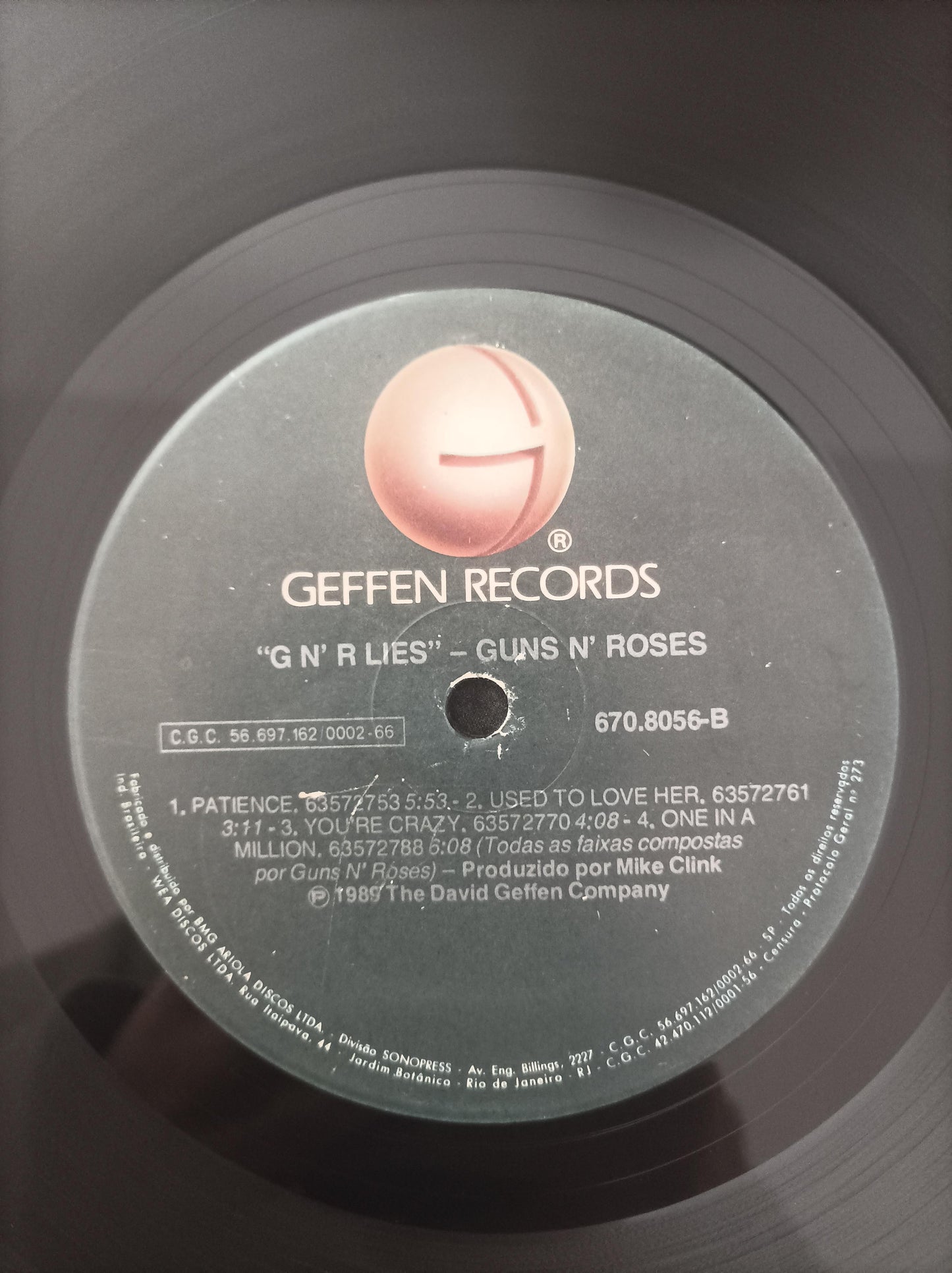 Lp Vinil Guns N' Roses G N' R Lies Com Encarte, Leia