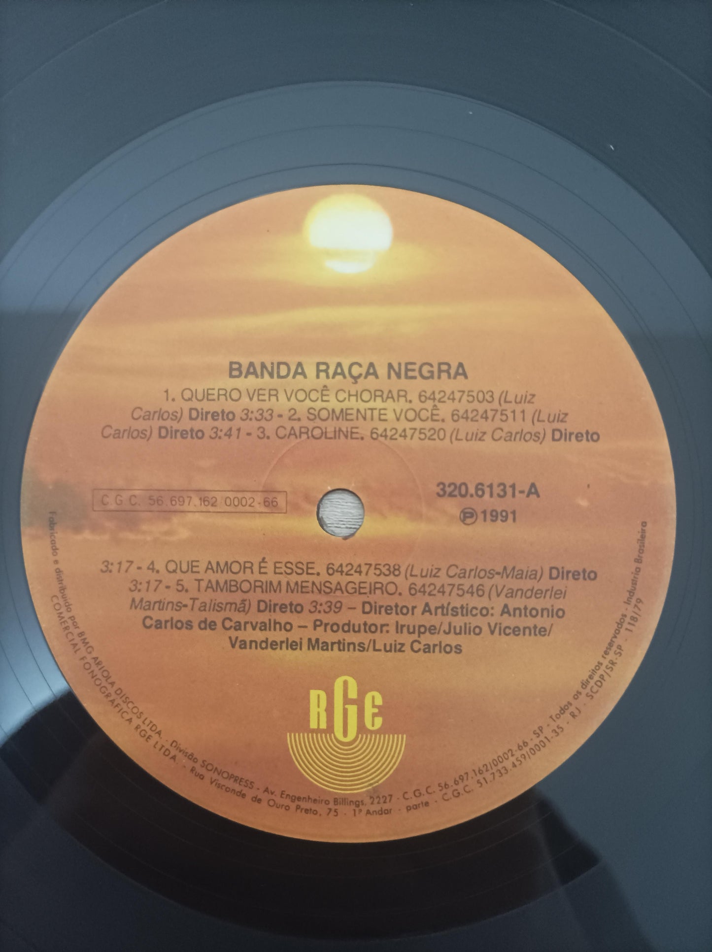 Disco Vinil 1991 Raça Negra A