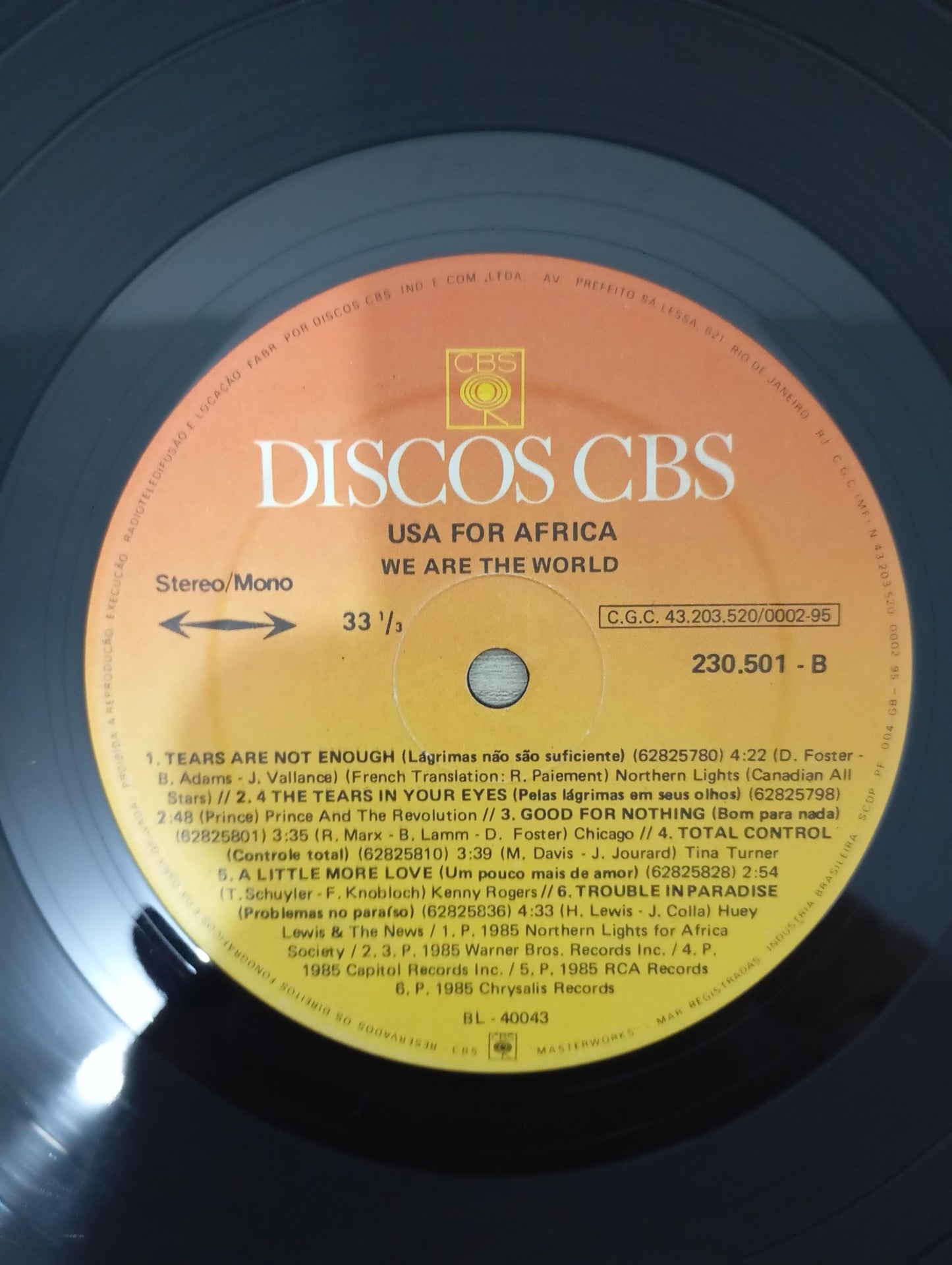Lp Vinil USA For Africa We Are The World Capa Dupla