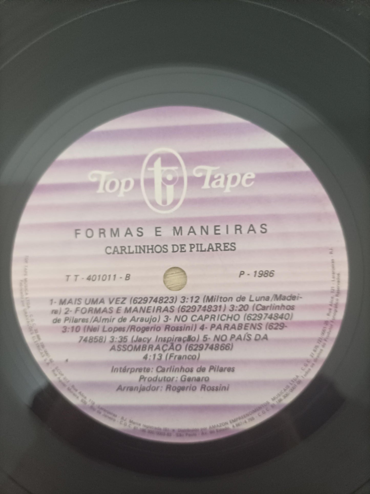 Lp Vinil Carlinhos De Pilares Formas E Maneiras