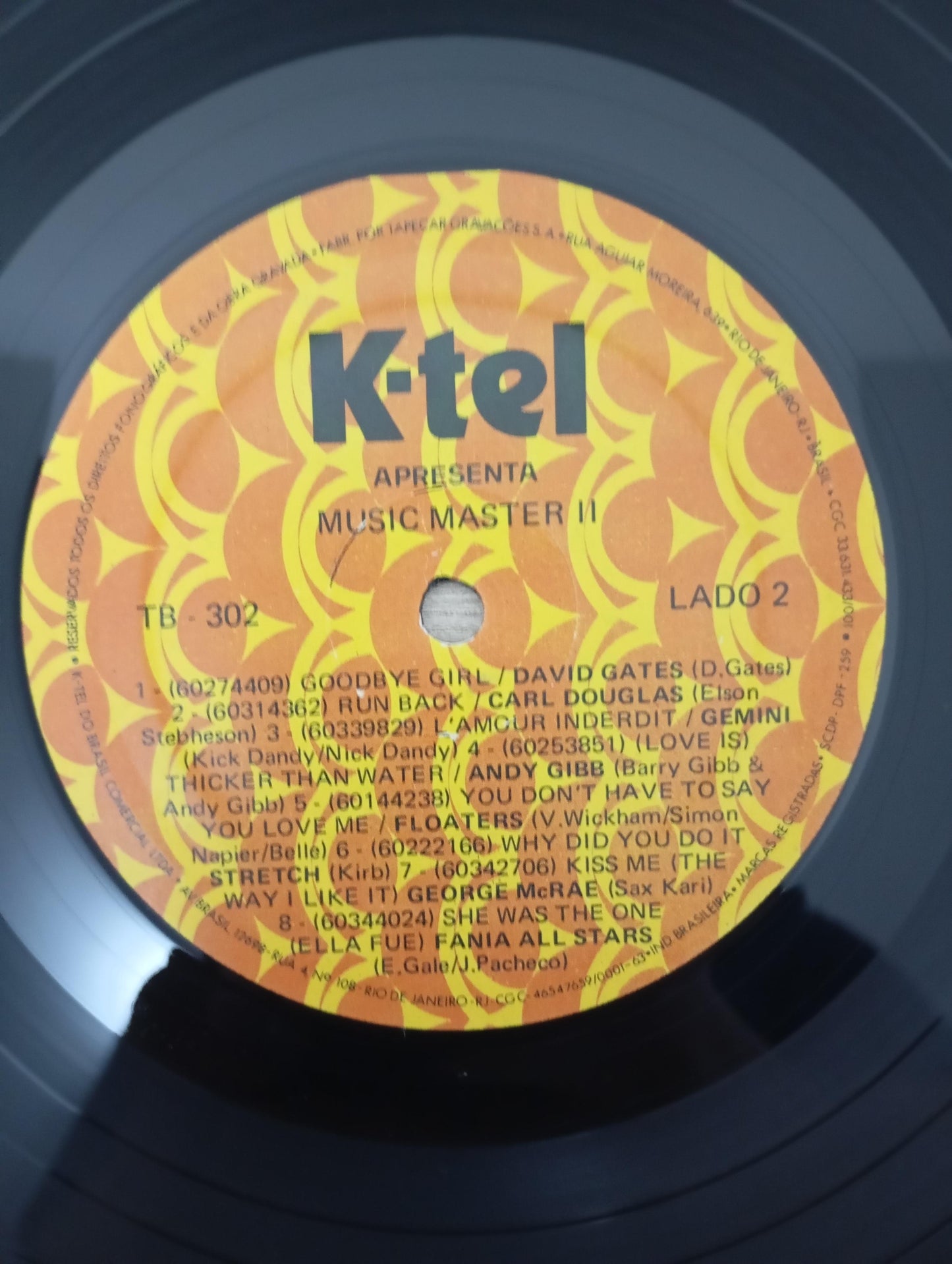 Lp Vinil Music Master Volume 2 K-tel