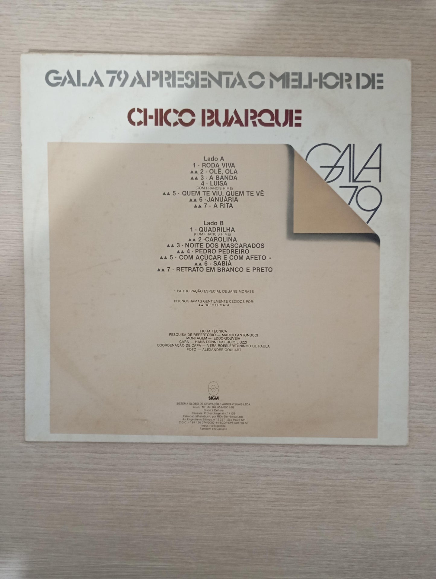 Lp Vinil Chico Buarque Gala 79 Apresenta O Melhor De