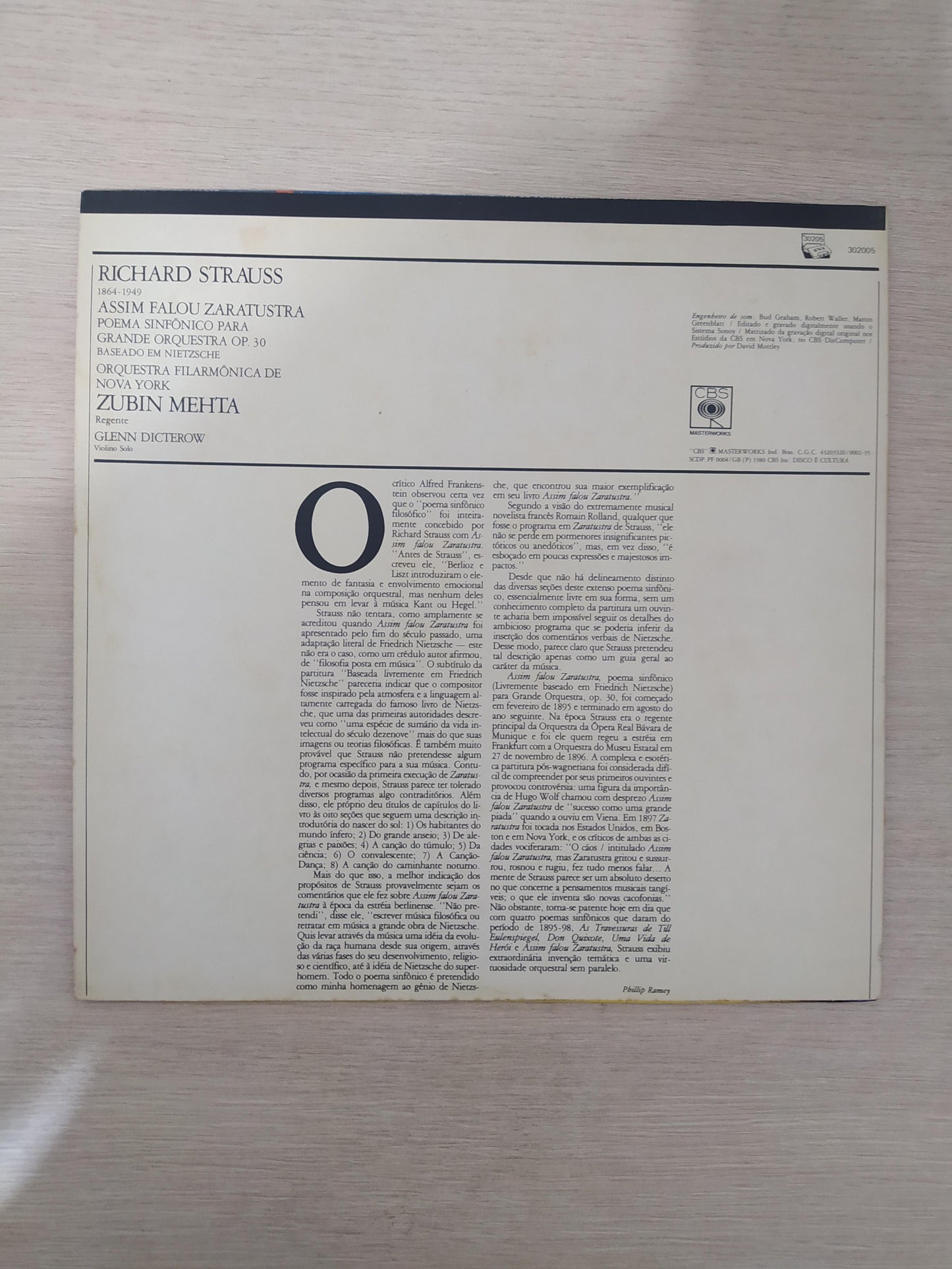 Lp Vinil Richard Strauss Assim Falou Zarathustra