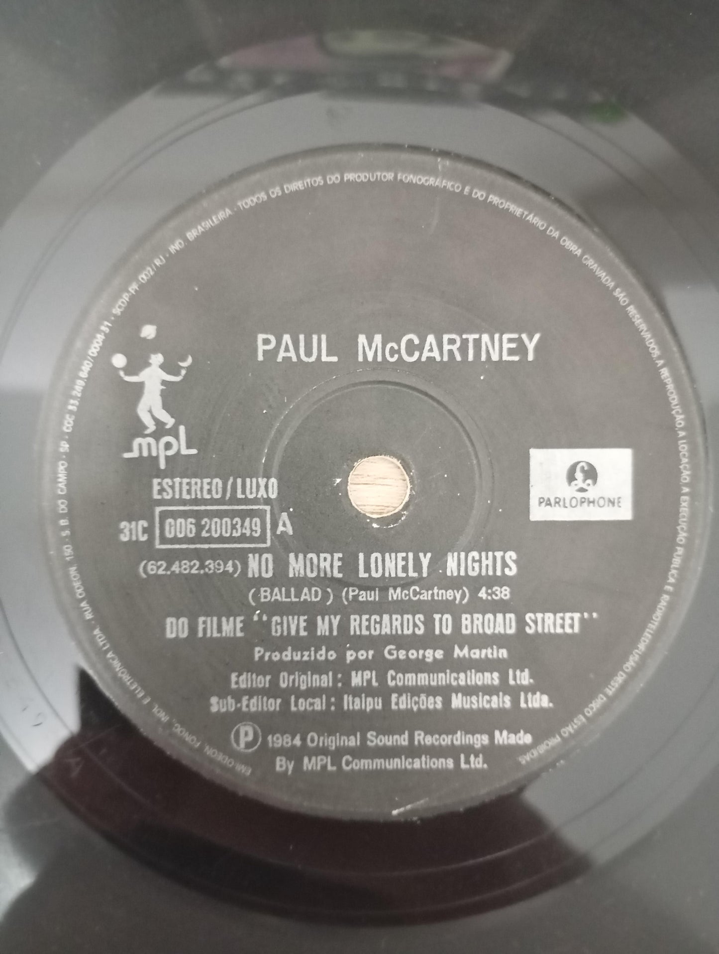 Compacto Vinil Paul McCartney No More Lonely Nights