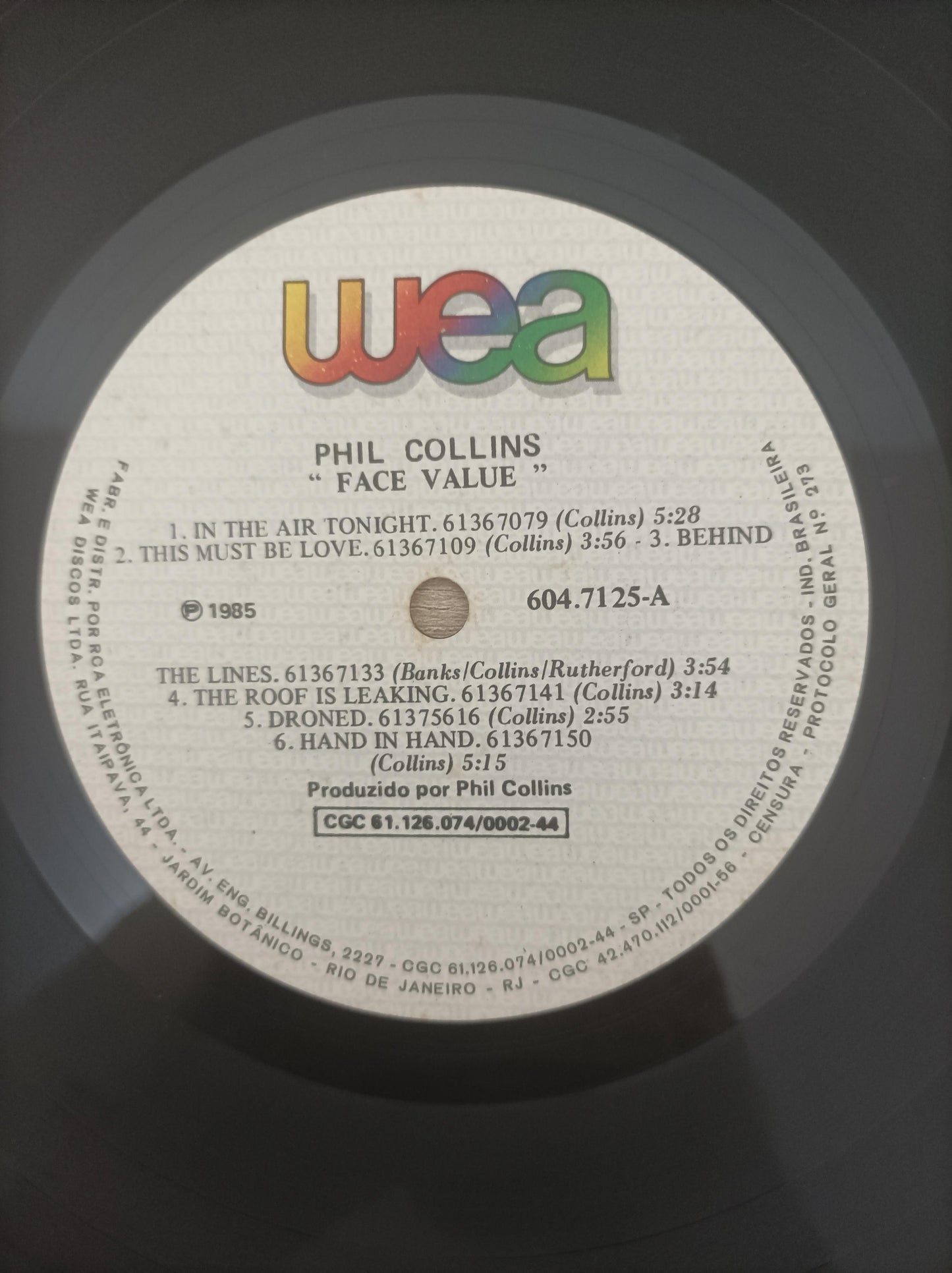 Lp Vinil Phil Collins Face Value