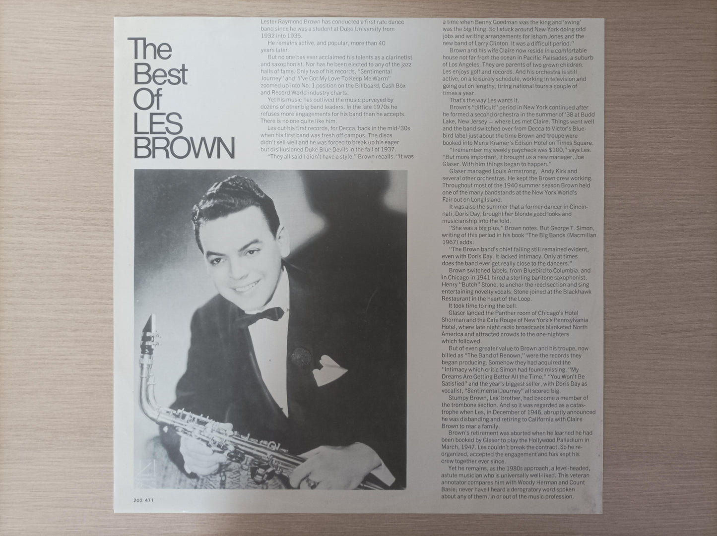 Lp Vinil Les Brown The Best of Com Encarte