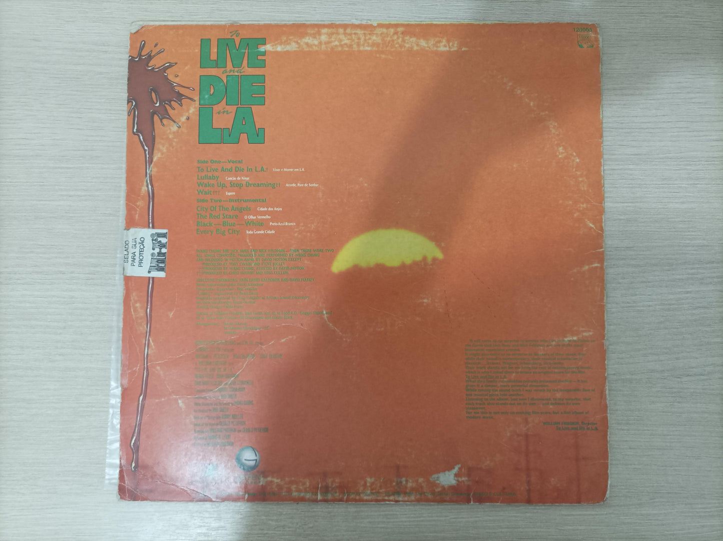 Lp Vinil Wang Chung To Live And Die In L.A.