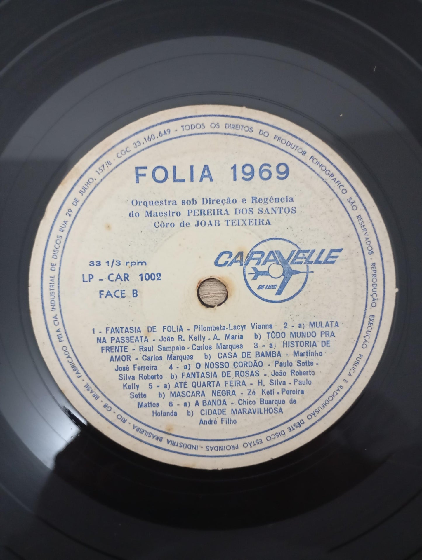 Lp Vinil Orquestra De Pereira Dos Santos Folia 1969