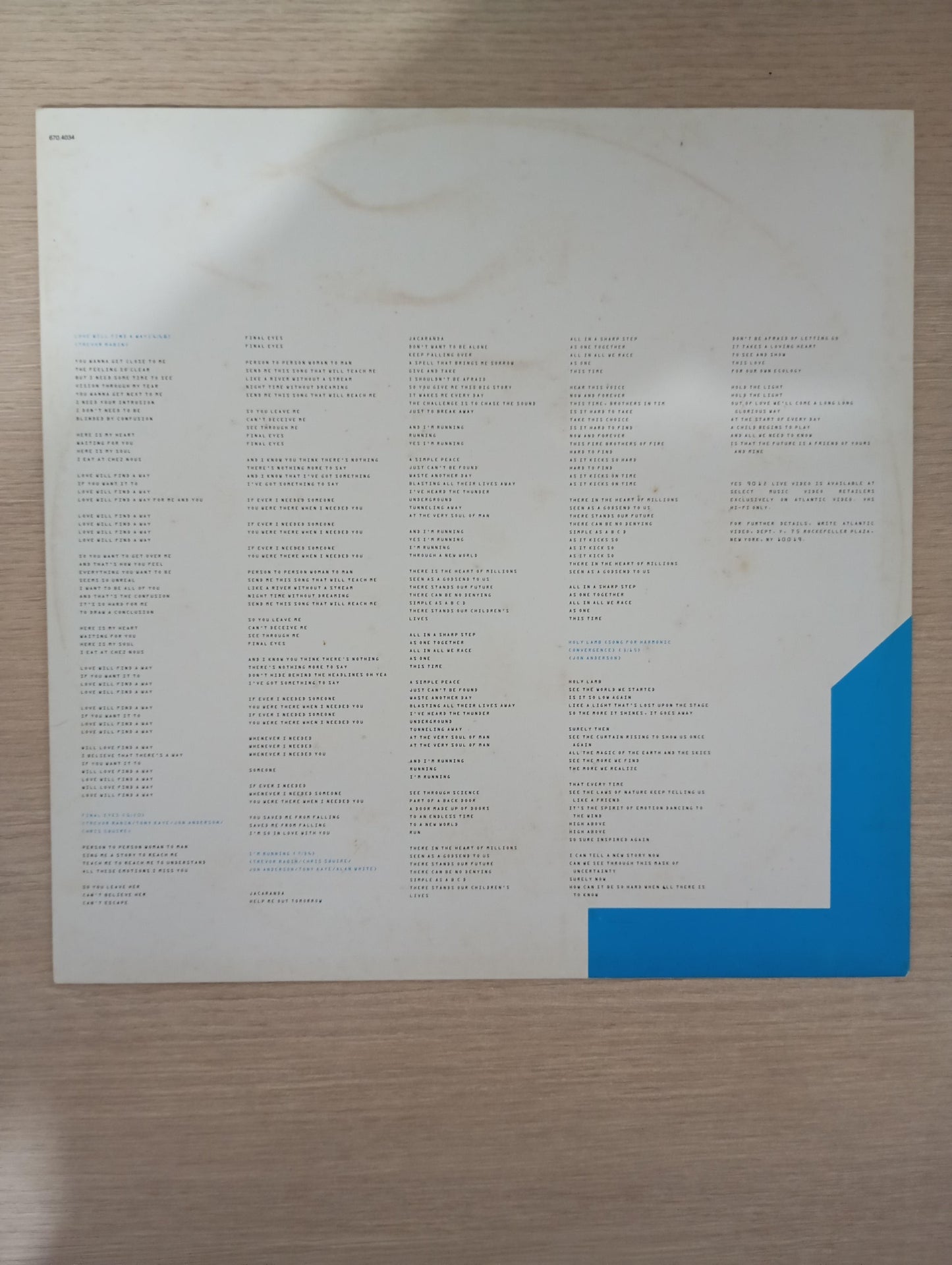 Lp Vinil Yes Big Generator Com Encarte