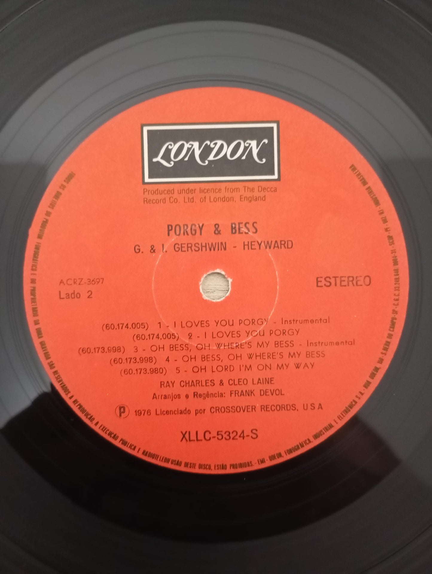 Lp Vinil Ray Charles & Cleo Laine Porgy & Bess Duplo