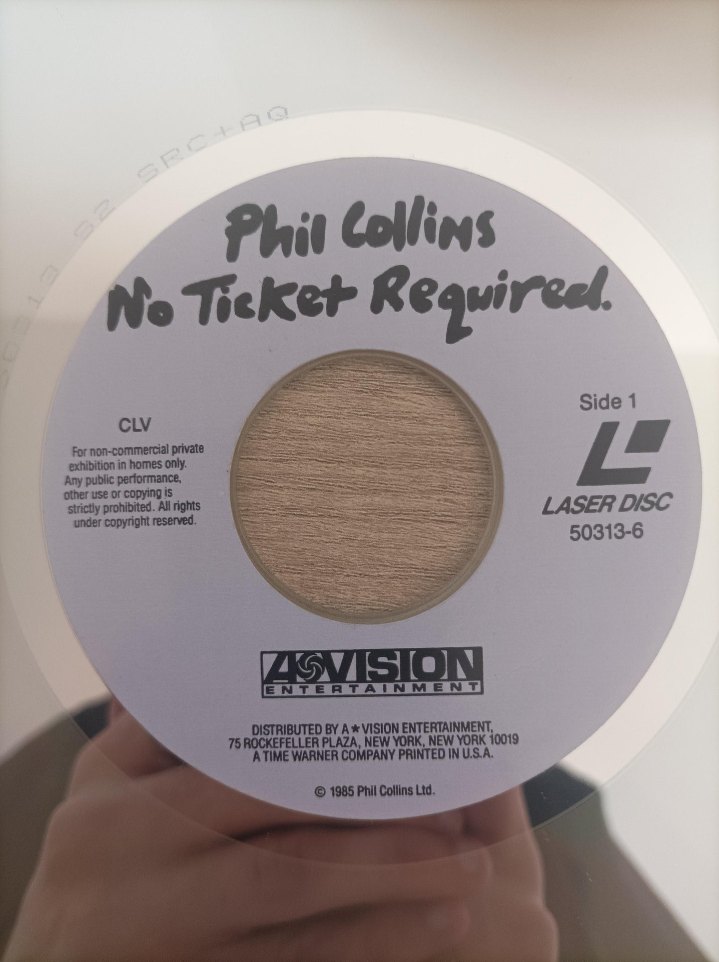 LD LaserDisc Phil Collins No Ticket Required Importado