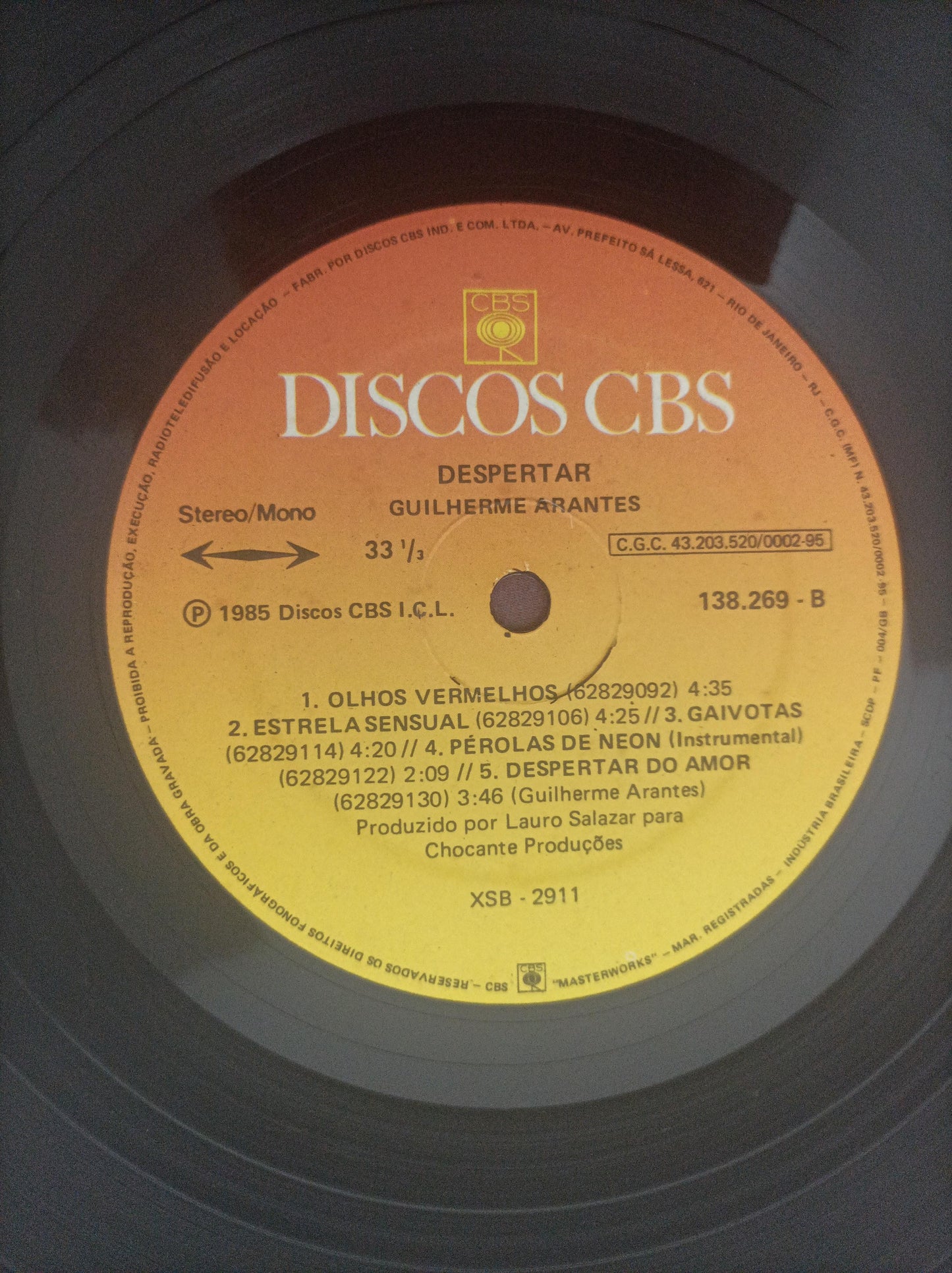 Disco Vinil Despertar Guilherme Arantes Com Encarte A
