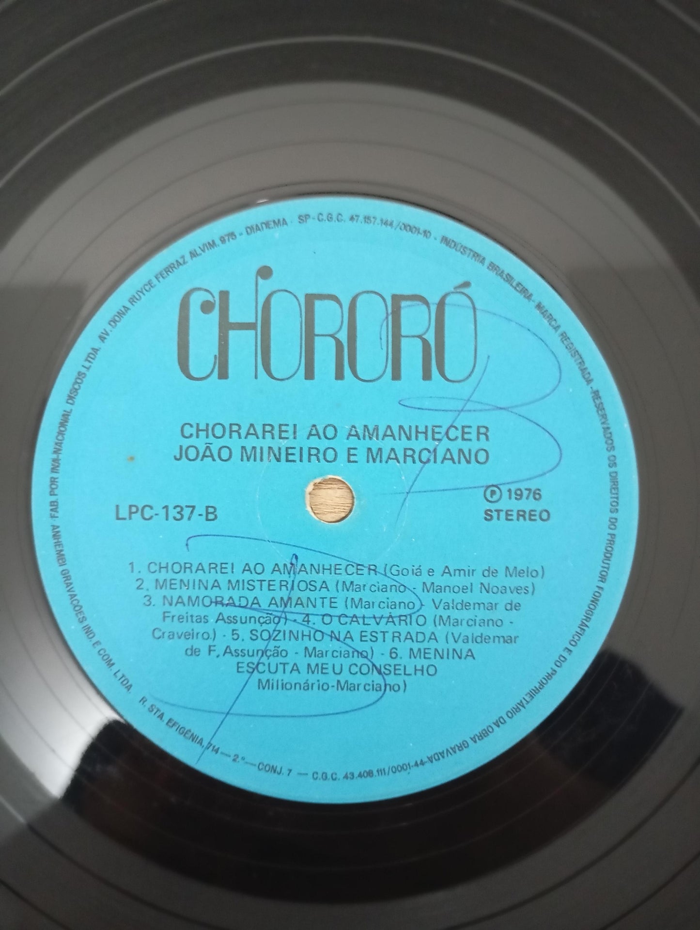 Lp Vinil João Mineiro e Marciano Chorarei Ao Amanhecer