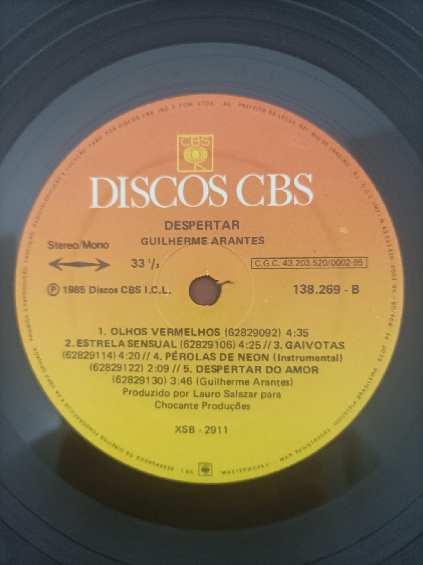 Disco Vinil Despertar Guilherme Arantes Com Encarte A