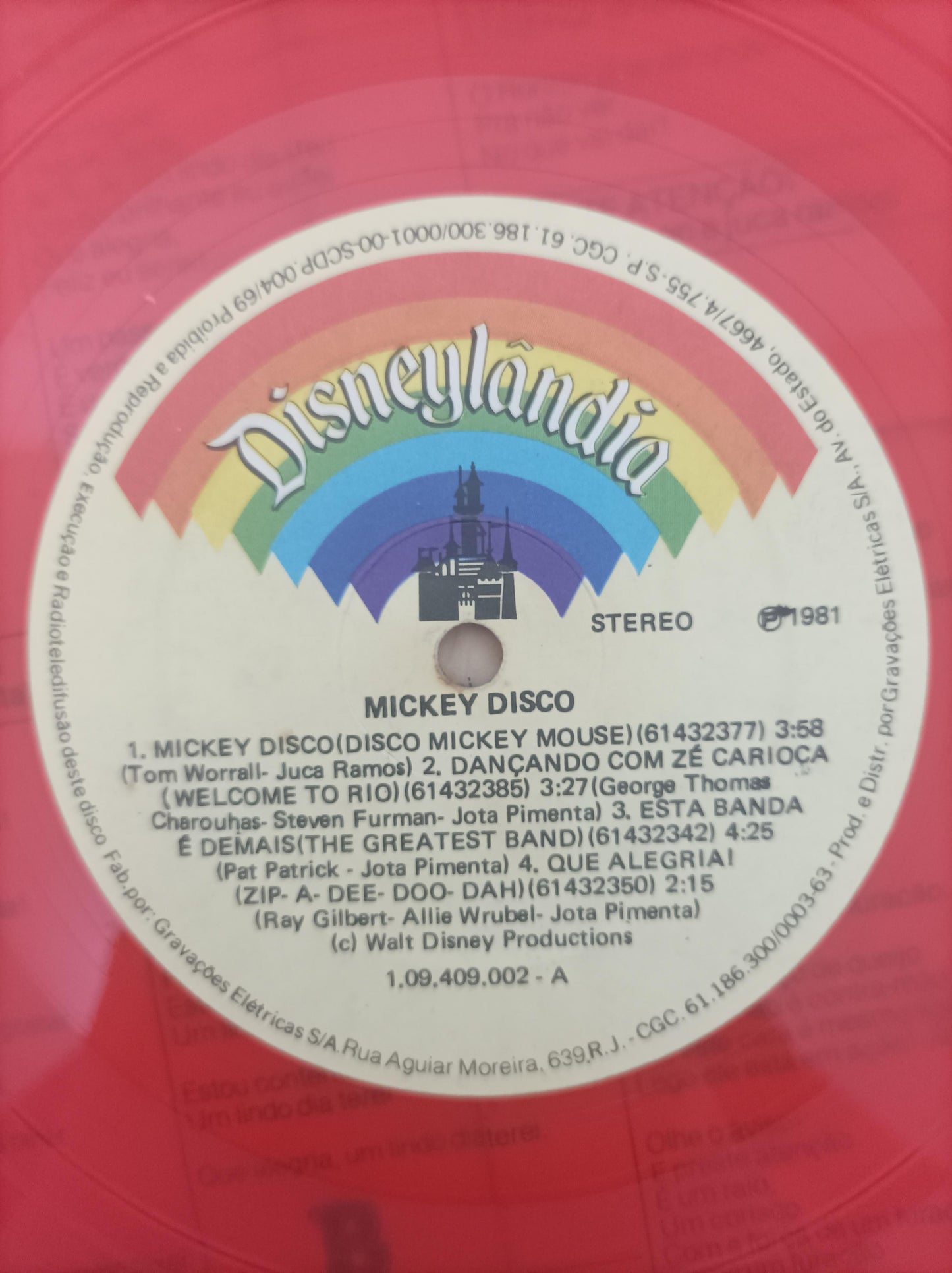Lp Vinil Mickey Mouse Disco Com Encarte