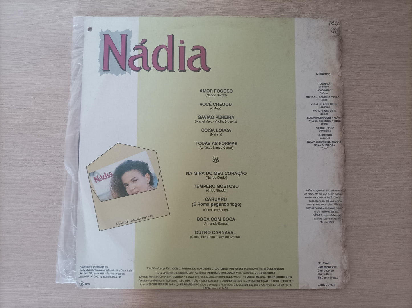 Lp Vinil Nádia Maia 1993