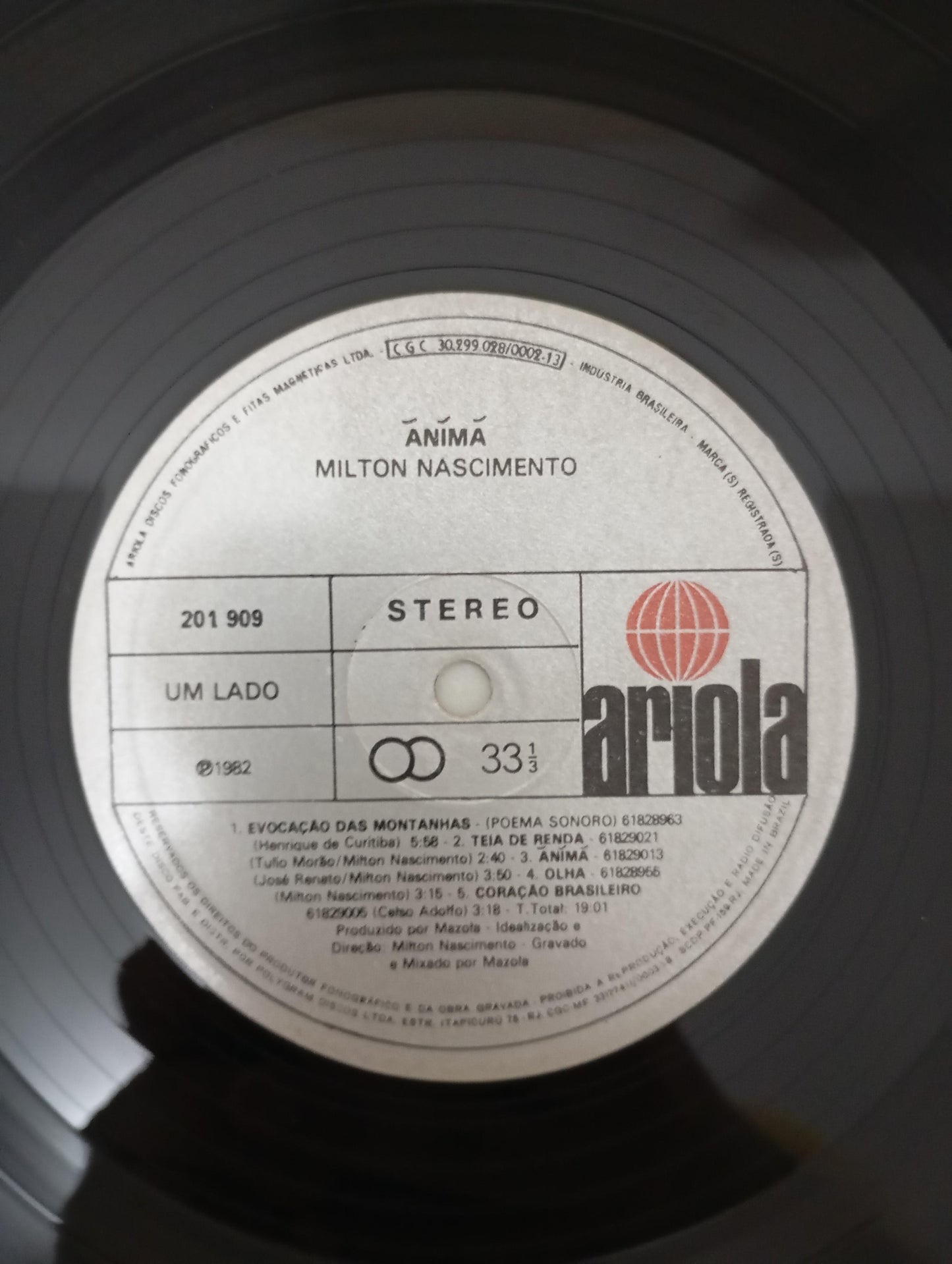 Lp Vinil Milton Nascimento Anima Com Encarte