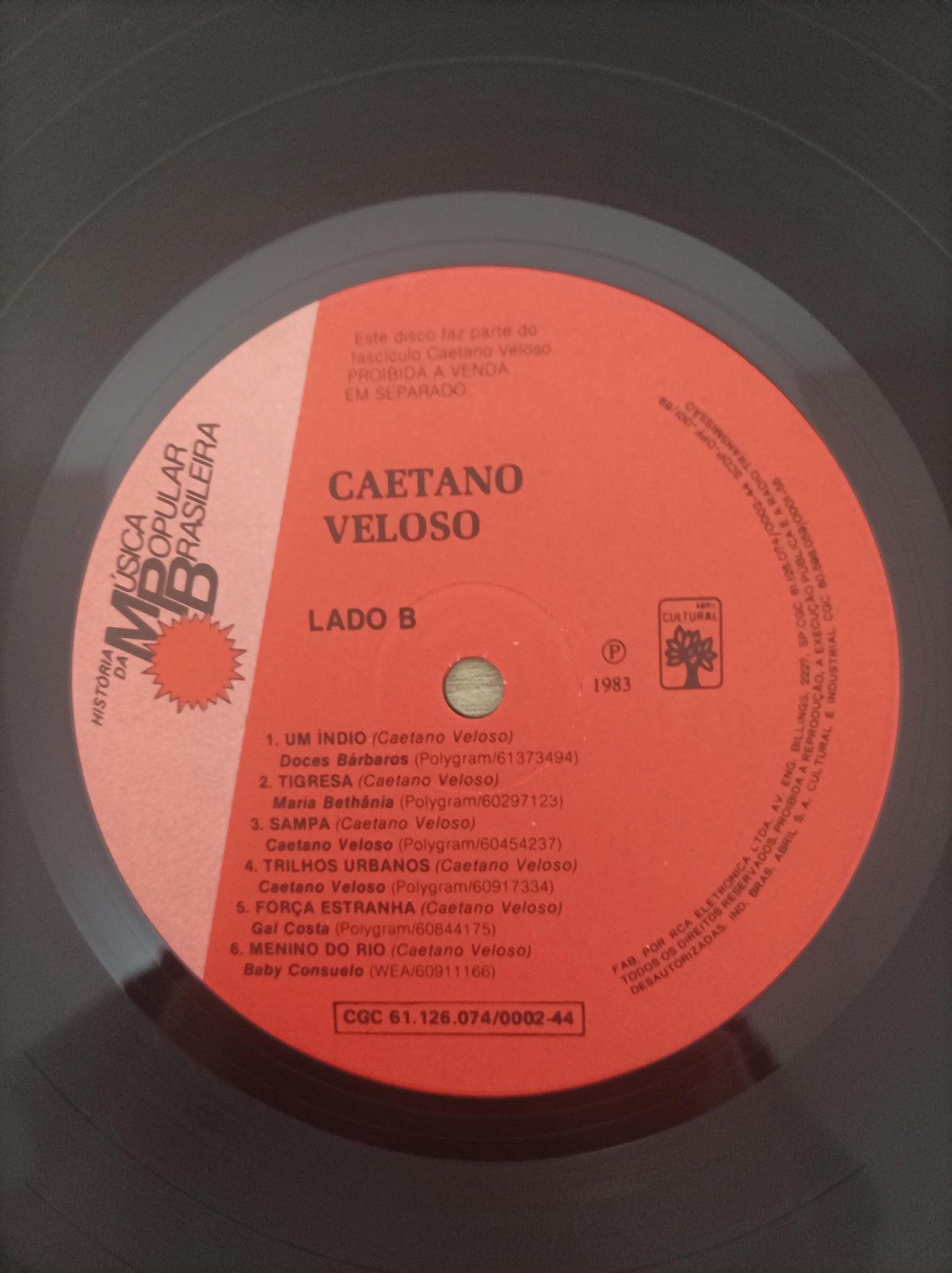Lp Vinil Caetano Veloso História da MPB Capa Dupla
