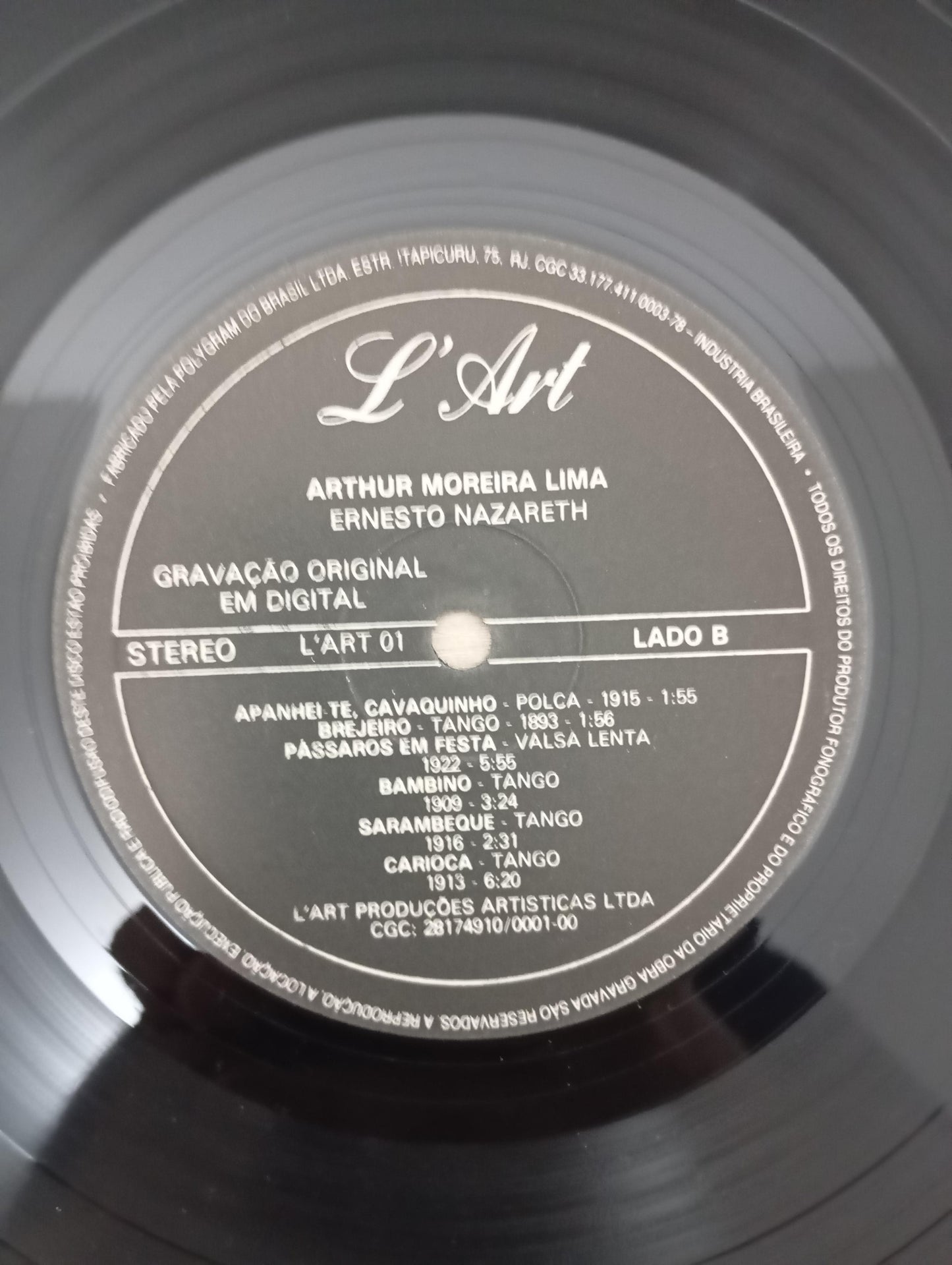 Lp Vinil Arthur Moreira Lima Ernesto Nazareth