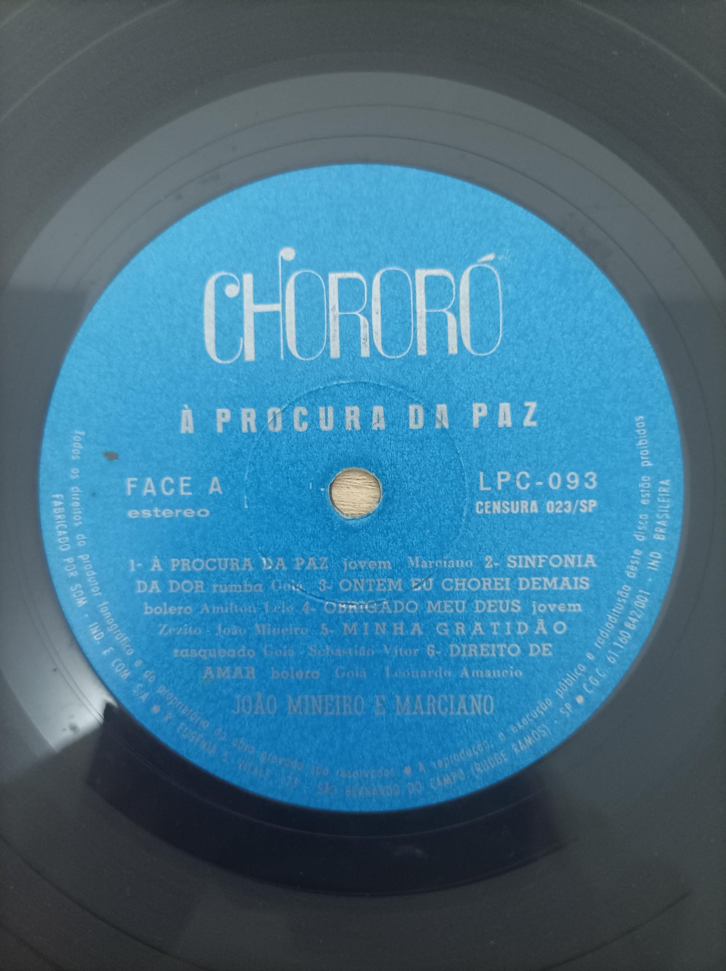 Lp Vinil João Mineiro & Marciano A Procura Da Paz