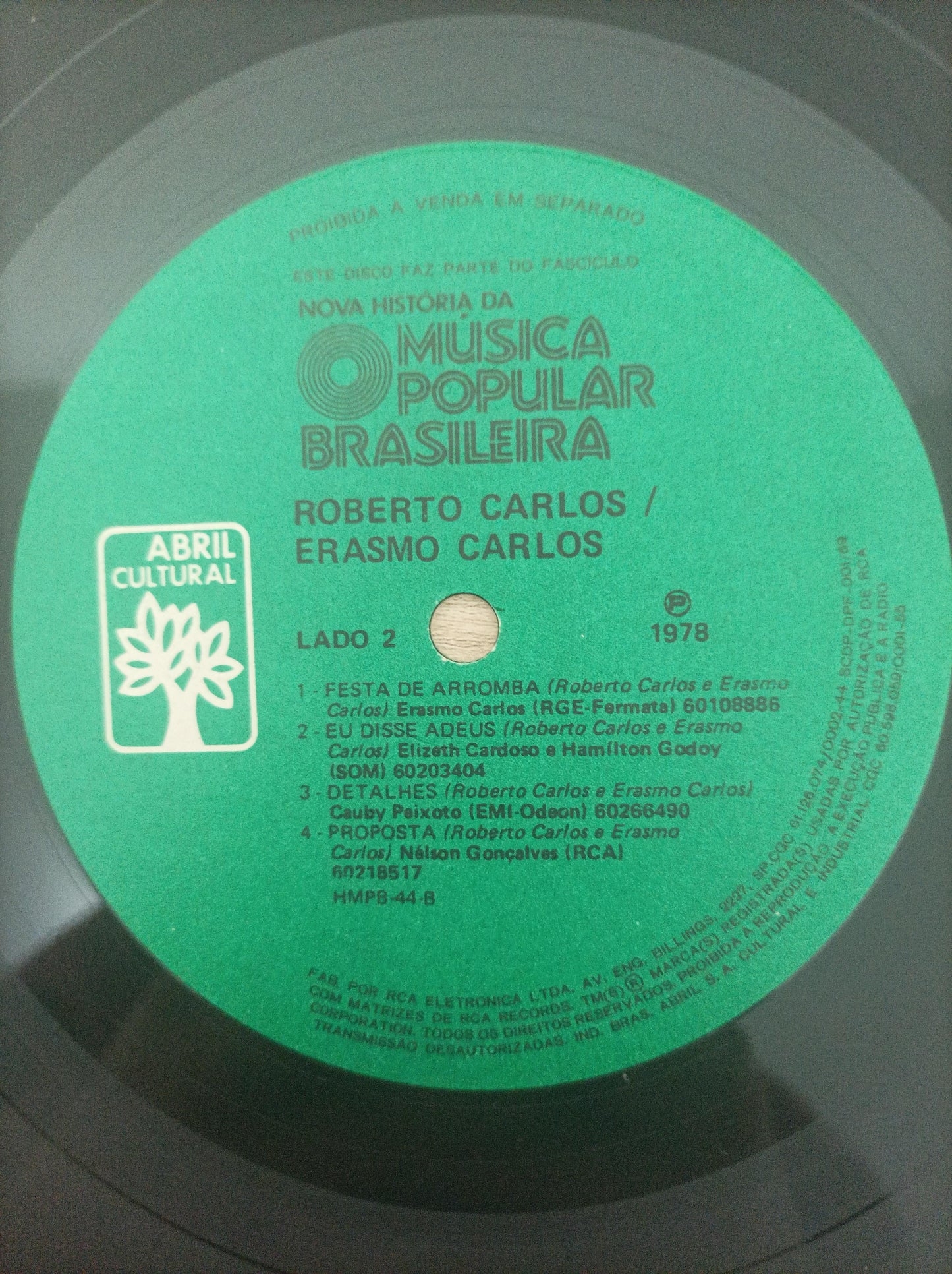 Lp Vinil Roberto Carlos & Erasmo História da MPB Capa Dupla