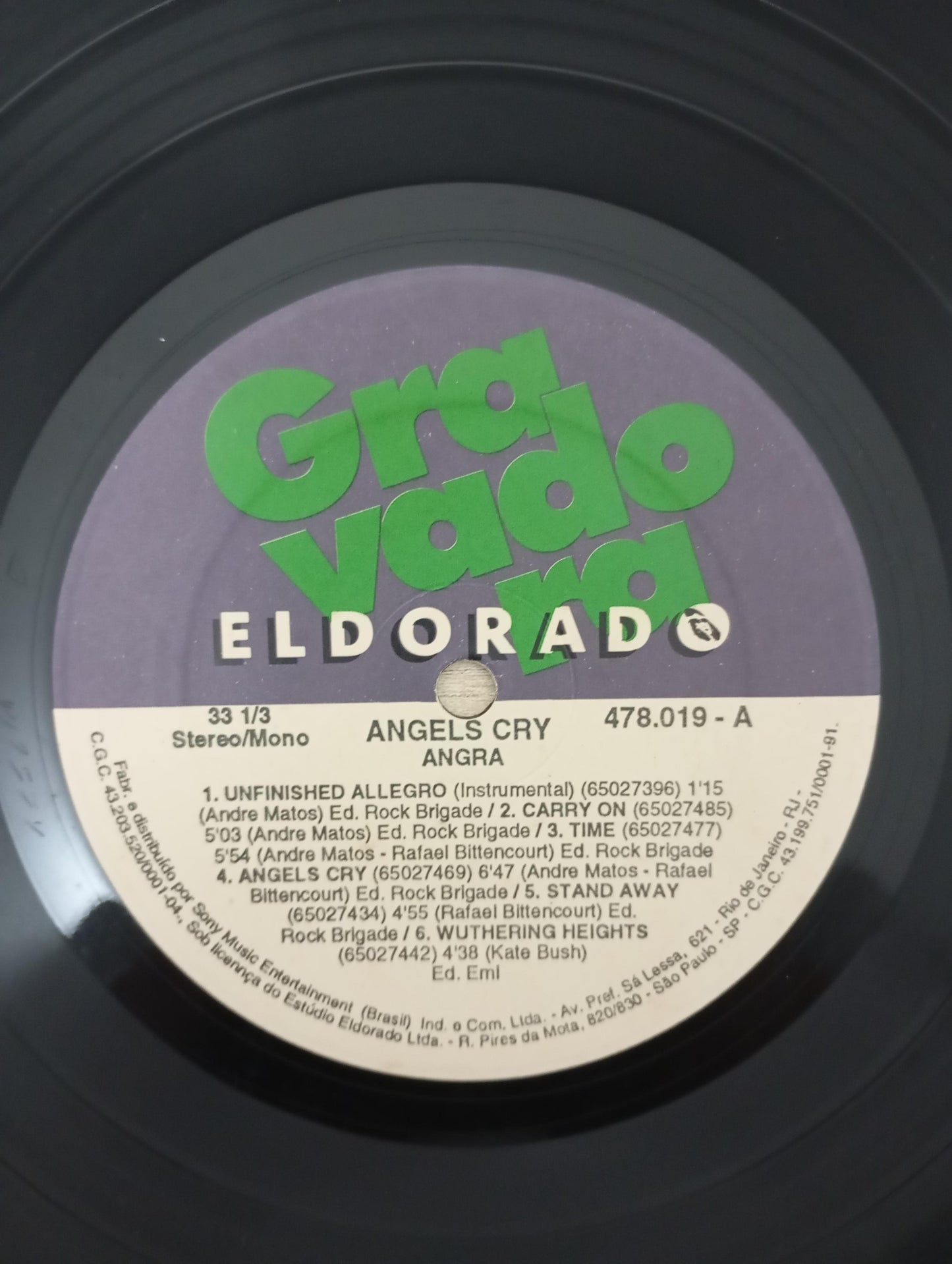 Lp Vinil Angra Angels Cry Com Encarte