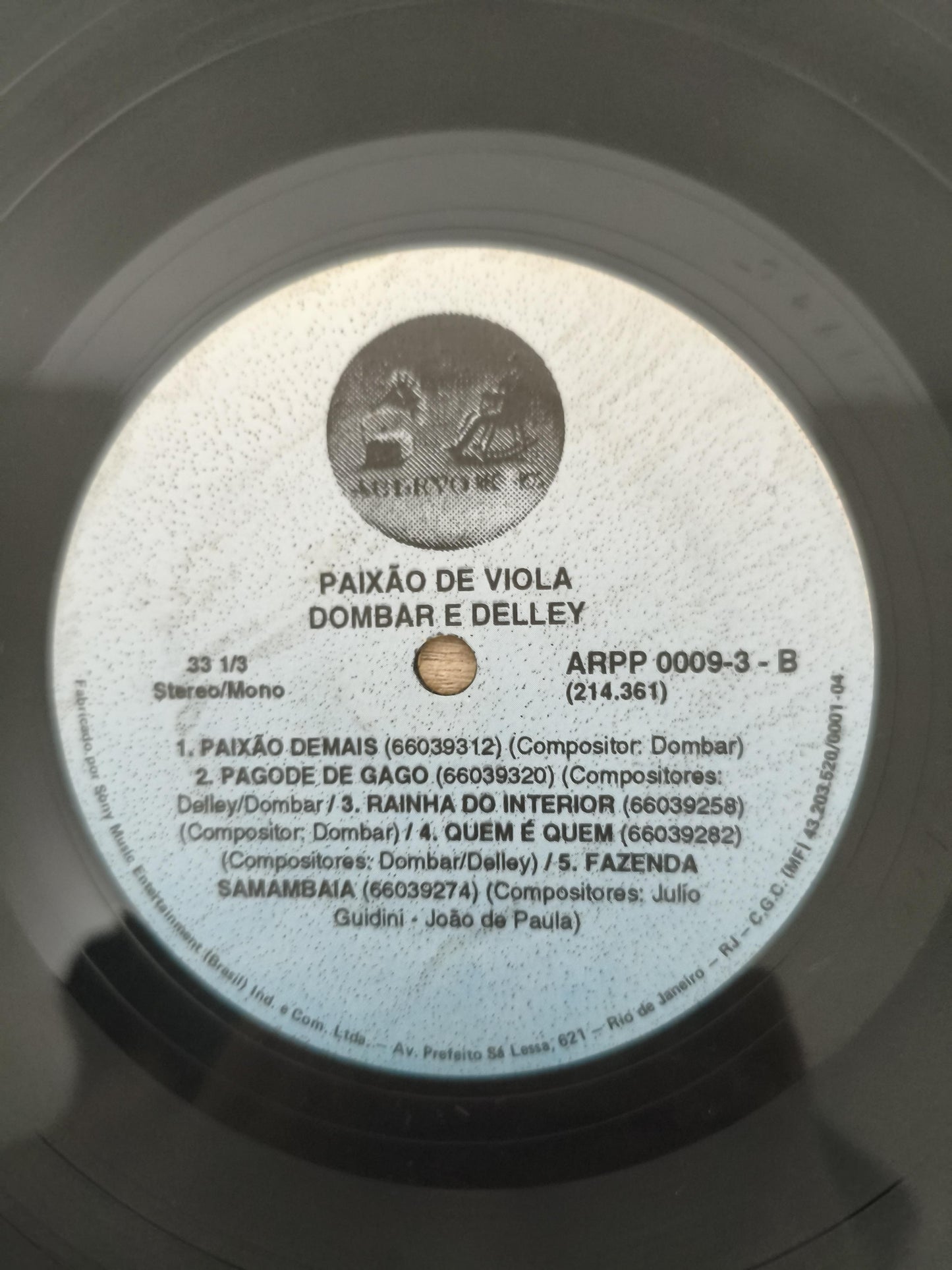 Lp Vinil Dombar & Delley Paixão De Viola