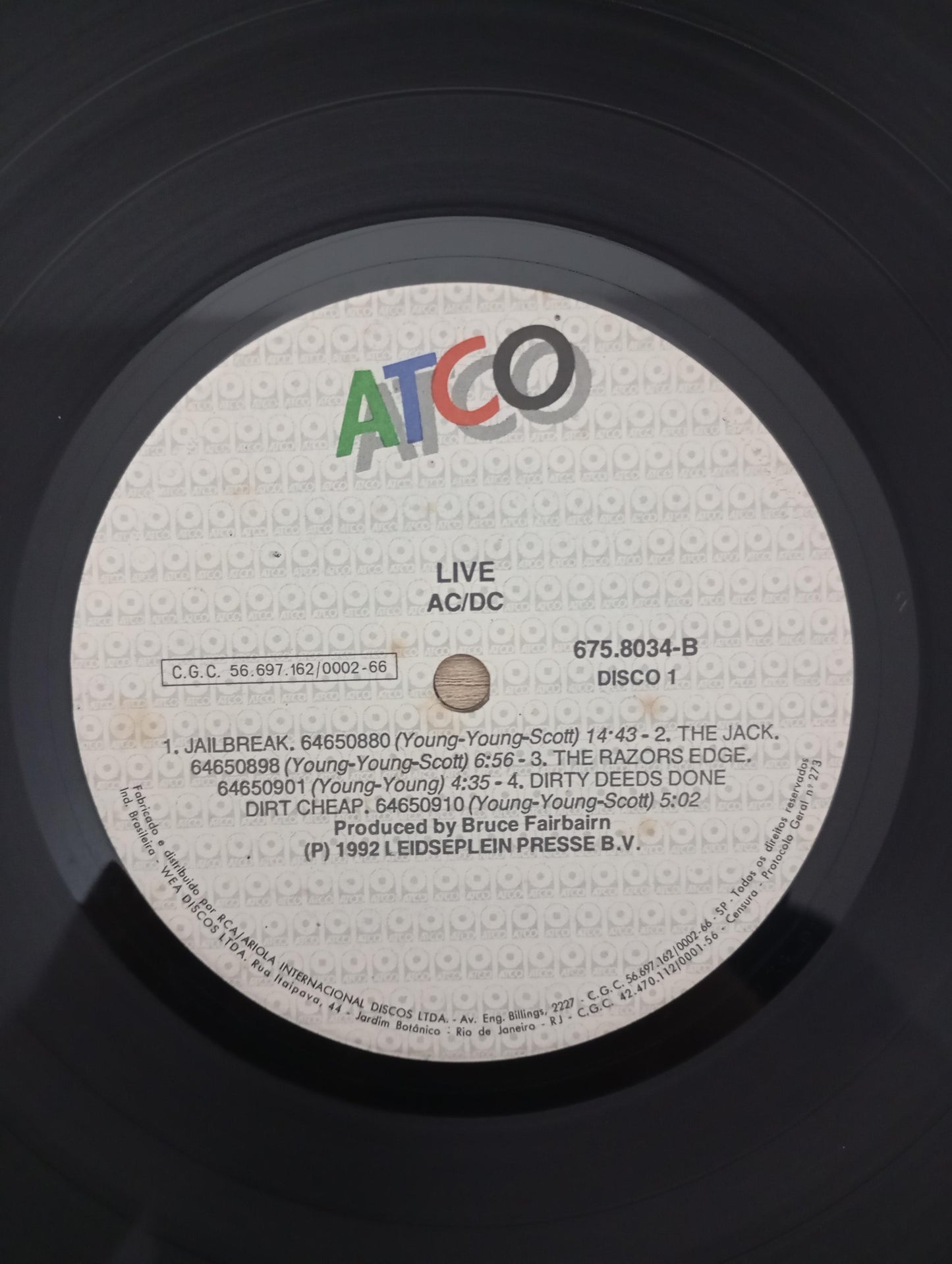 Lp Vinil AC/DC Live Duplo