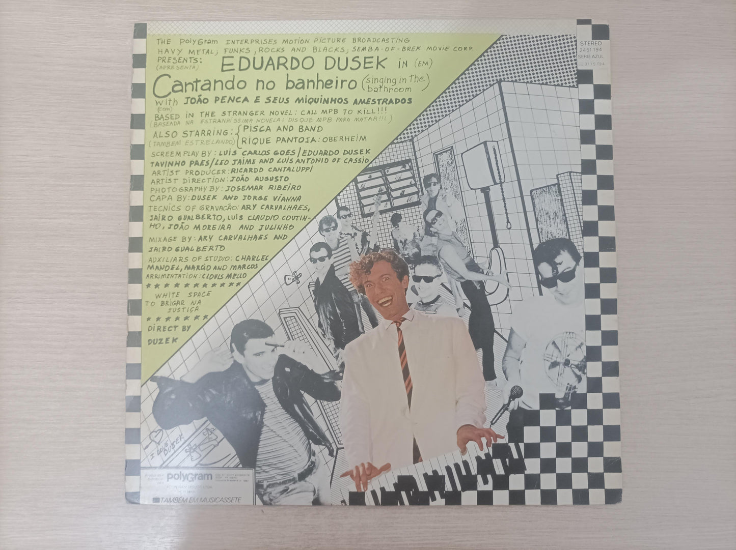 Lp Vinil Eduardo Dusek Cantando No Banheiro Com Encarte