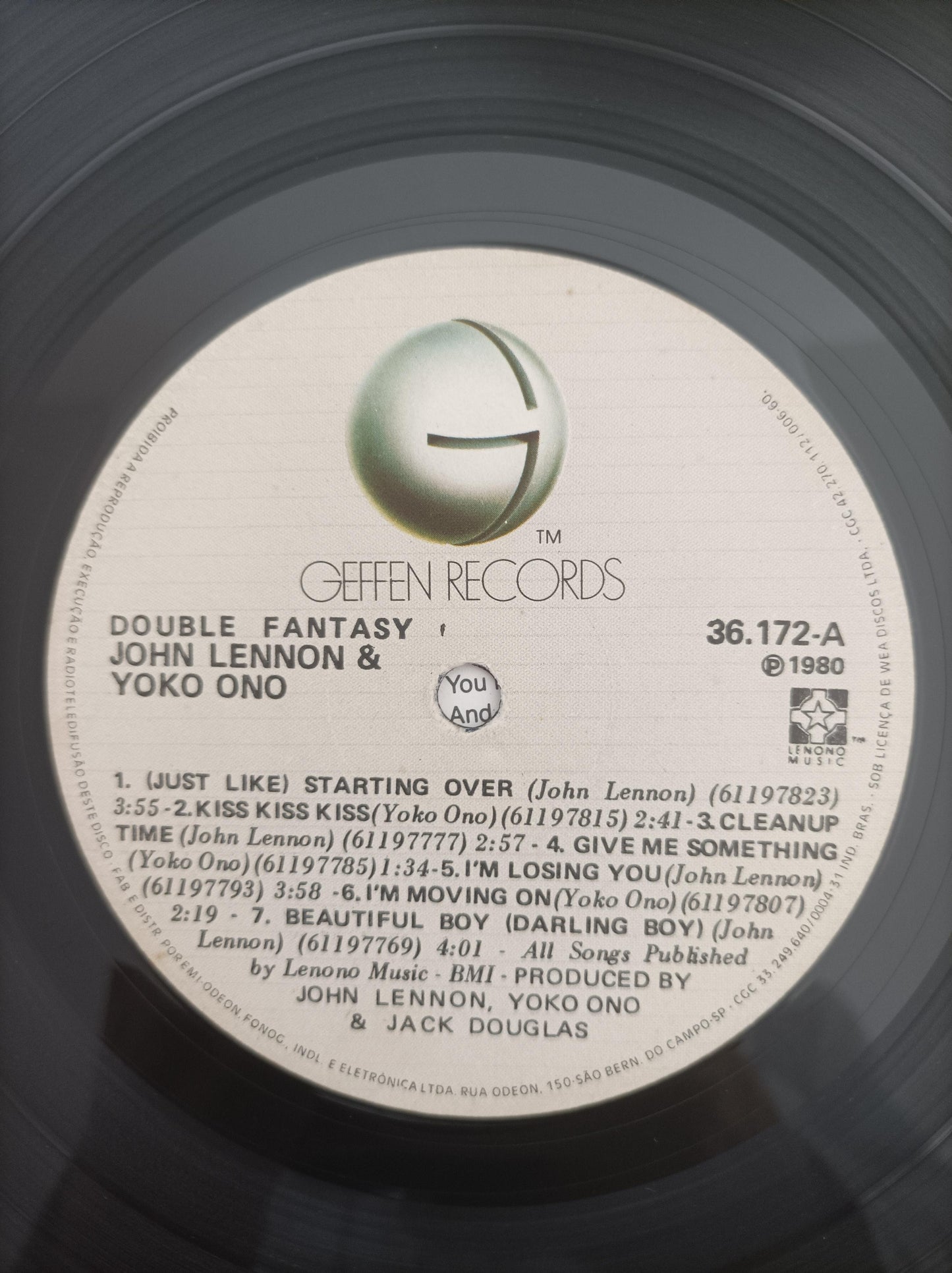Disco Vinil Double Fantasy John Lennon & Yoko Ono Encarte A