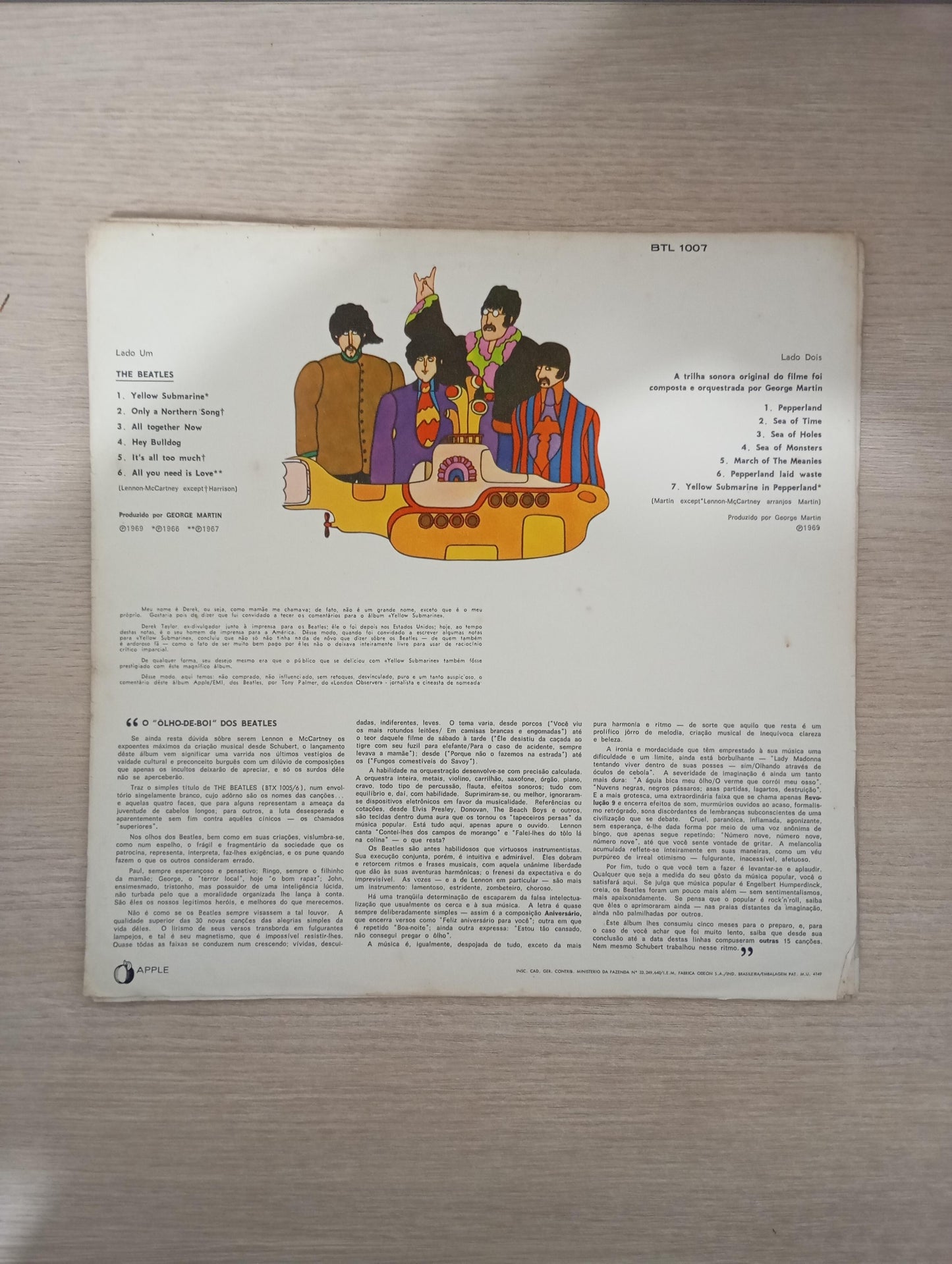 Lp Vinil The Beatles Yellow Submarine Mono