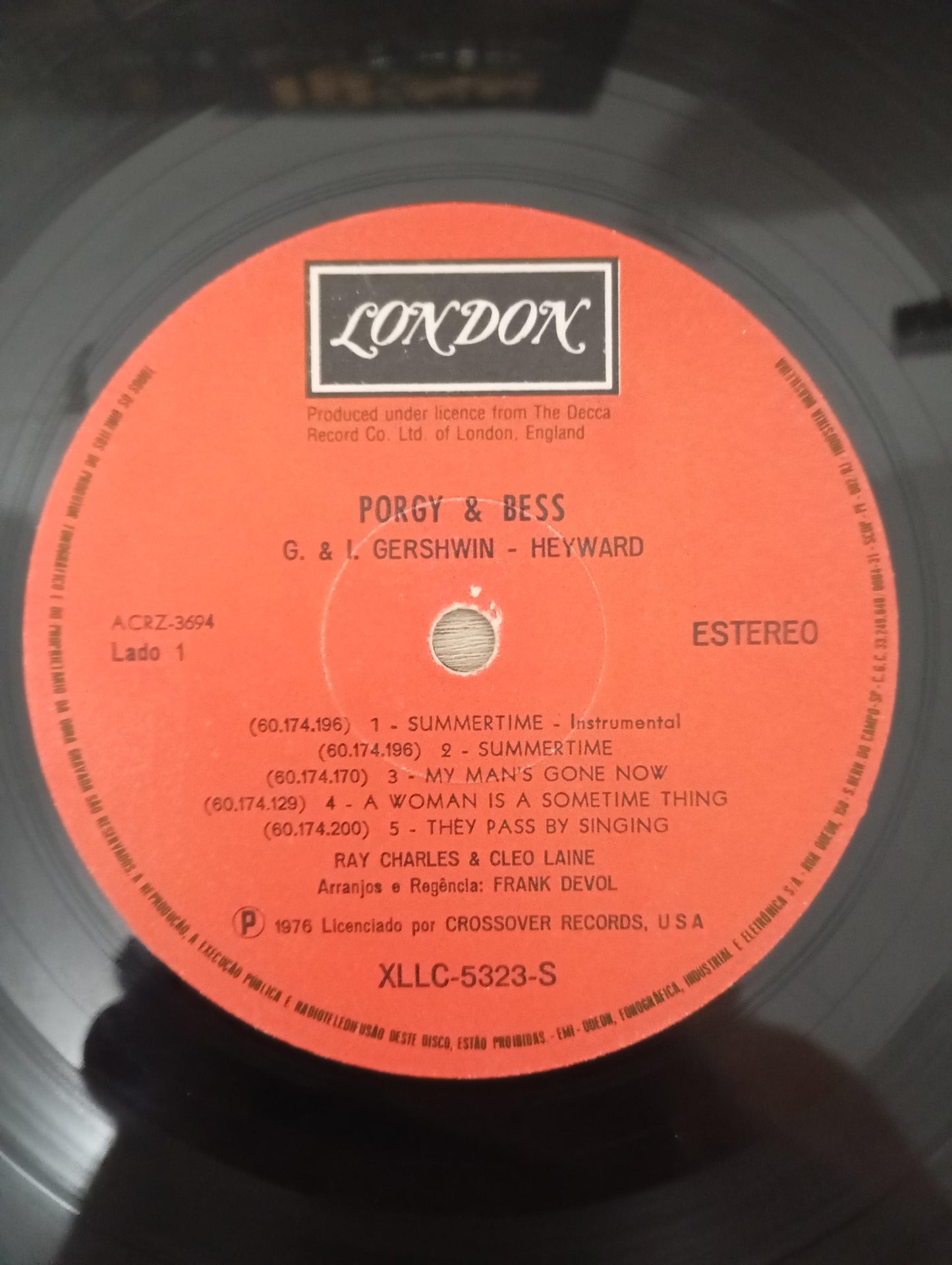 Lp Vinil Ray Charles & Cleo Laine Porgy & Bess Duplo