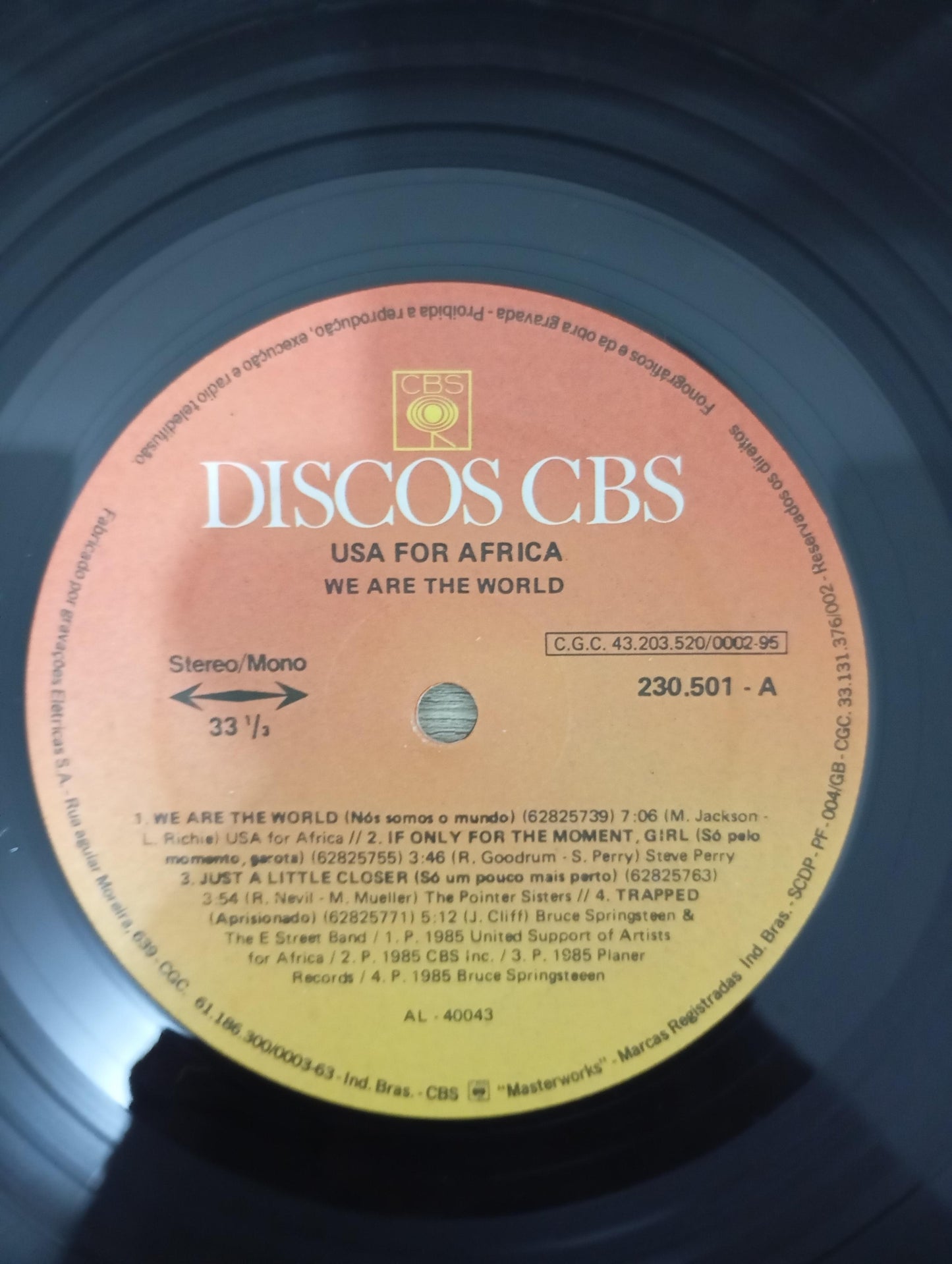 Lp Vinil USA For Africa We Are The World Capa Dupla