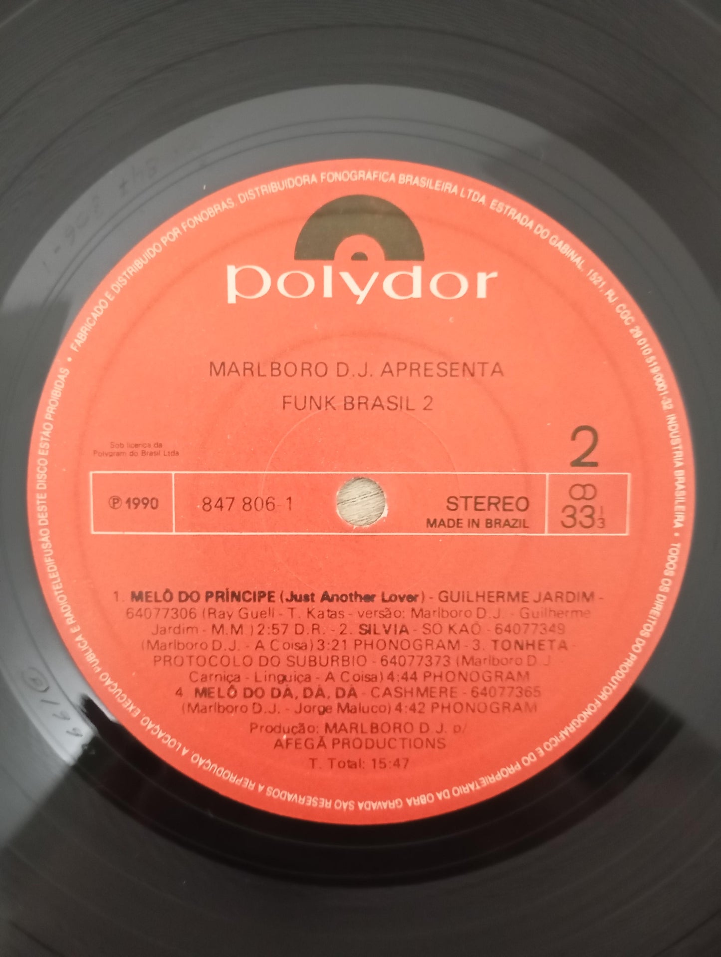 Lp Vinil DJ Marlboro Funk Brasil 2 Com Encarte
