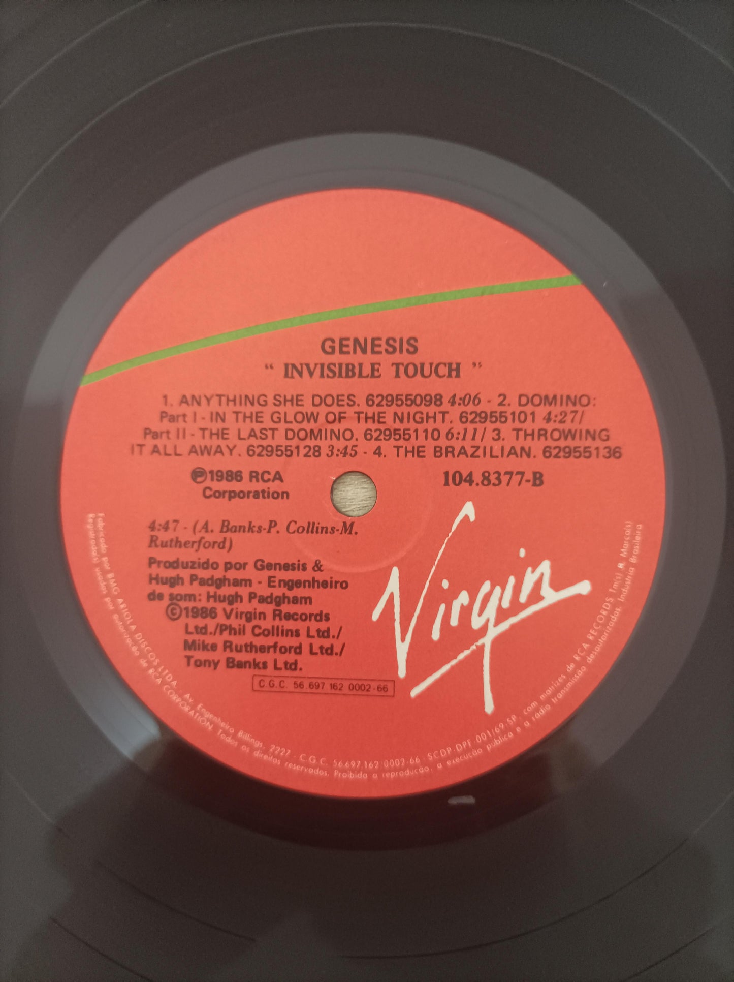 Disco Vinil Invisible Touch Genesis A