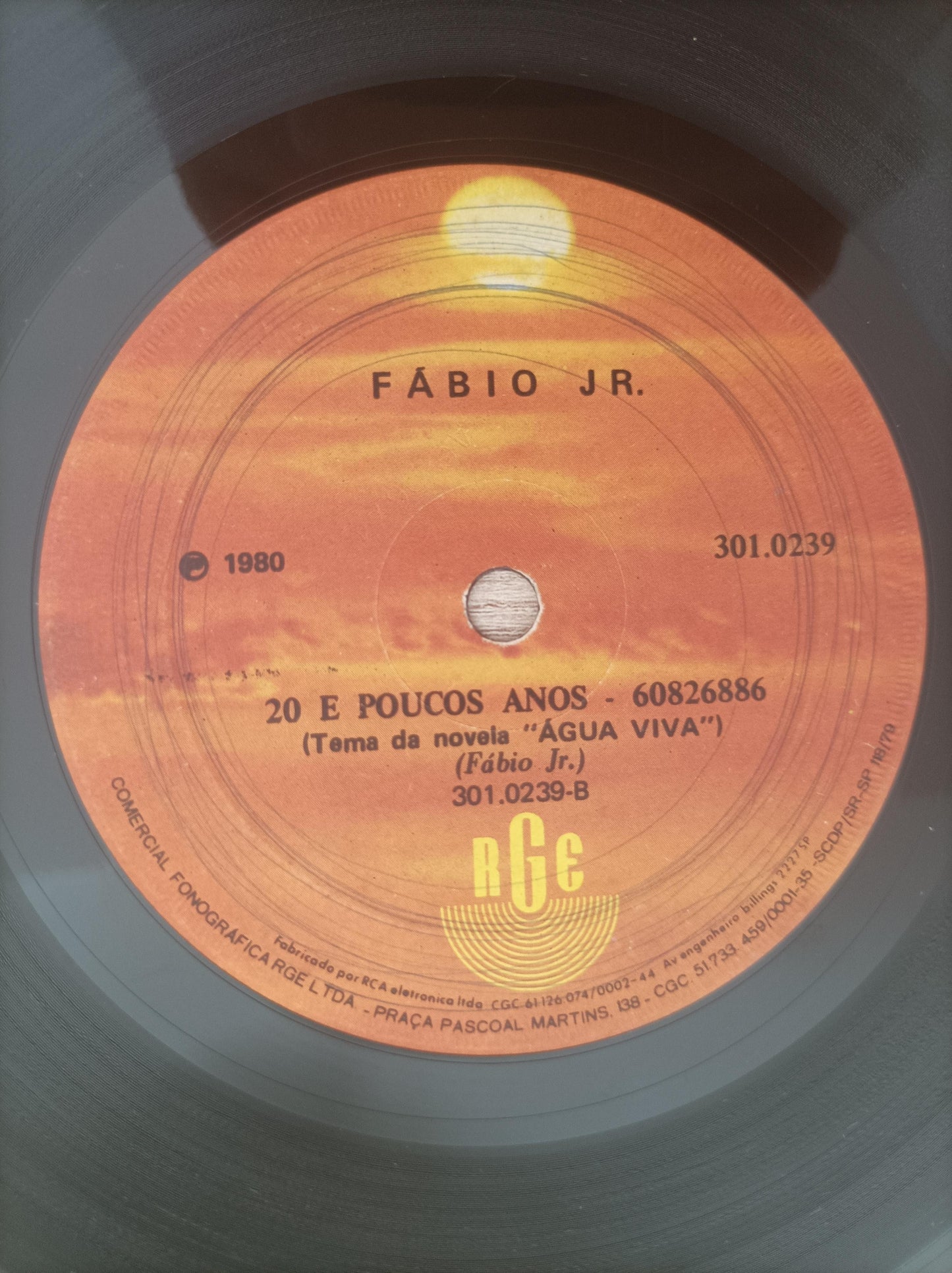 Compacto Vinil Fábio Jr. Esses Moços / 20 E Poucos Anos