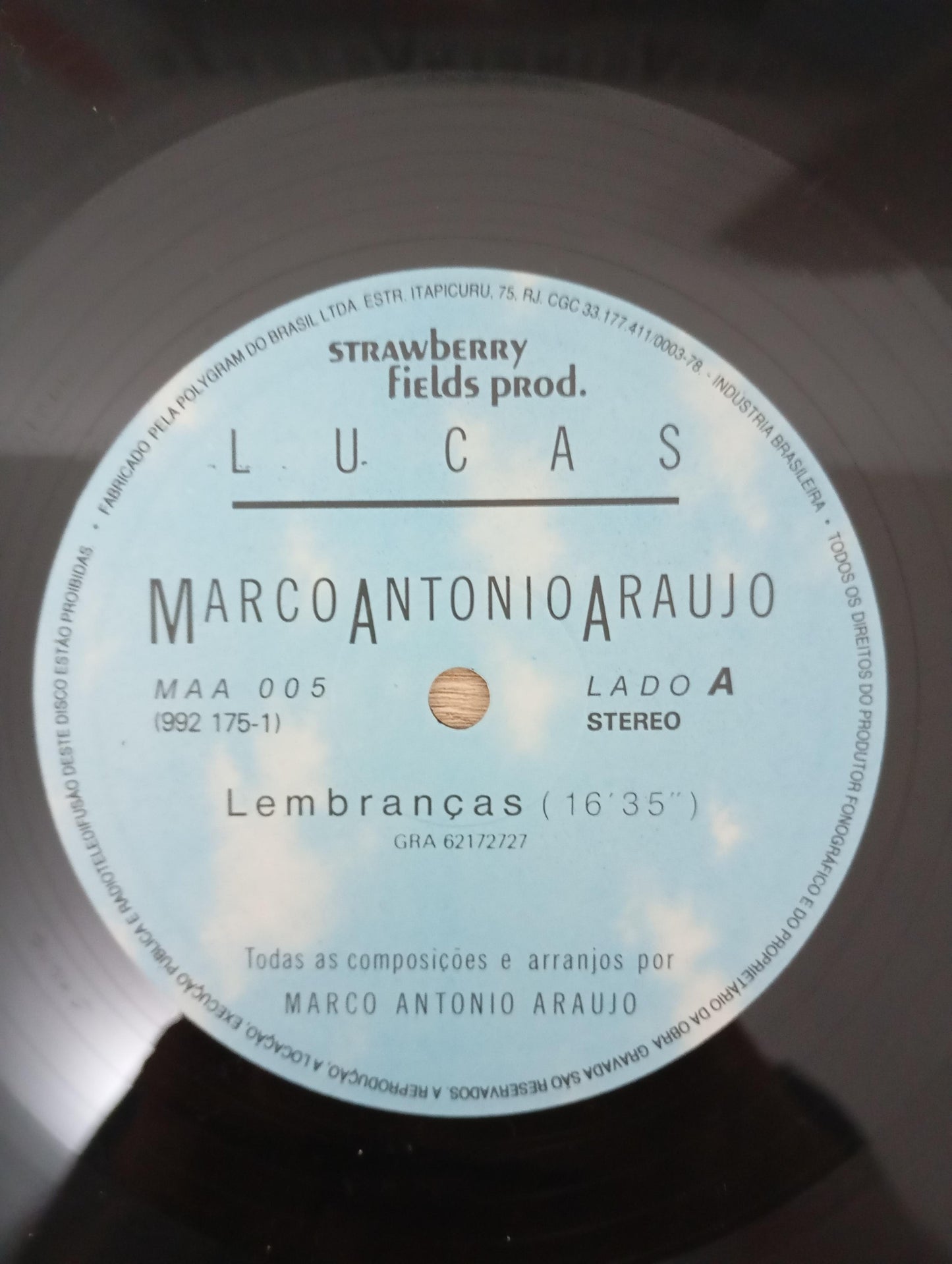 Lp Vinil Marco Antonio Araujo Lucas