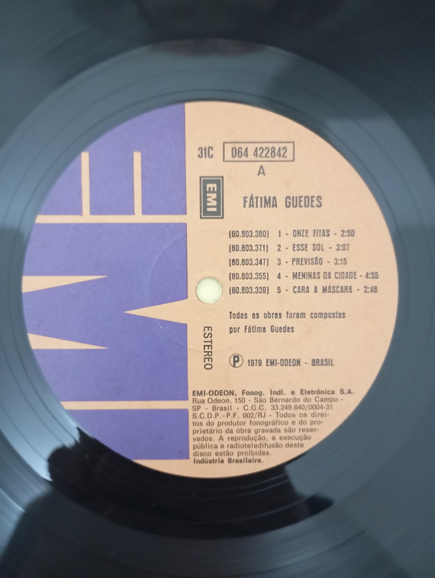 Lp Vinil Fátima Guedes 1979 Com Encarte