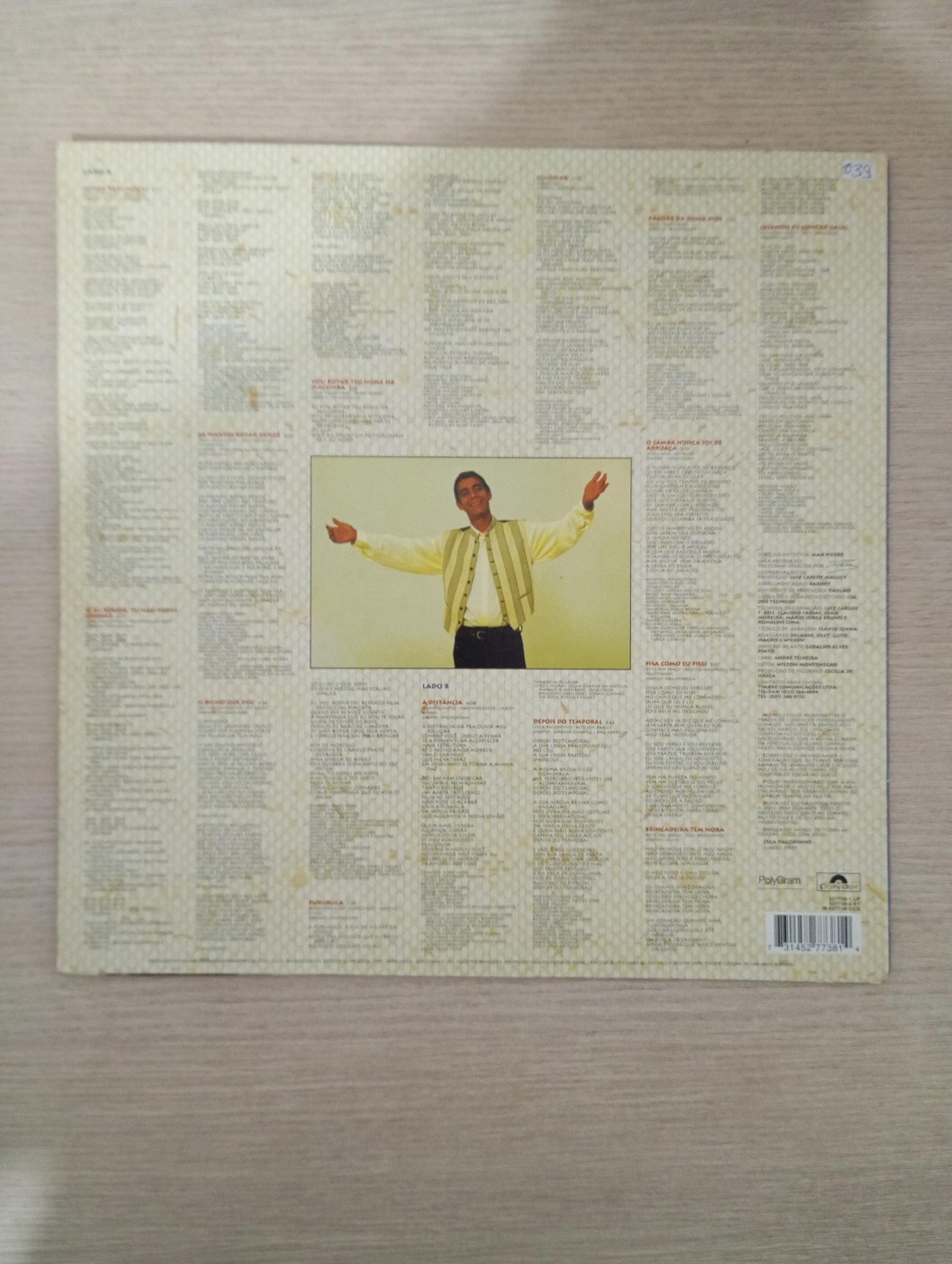 Lp Vinil Zeca Pagodinho Samba Pras Moças