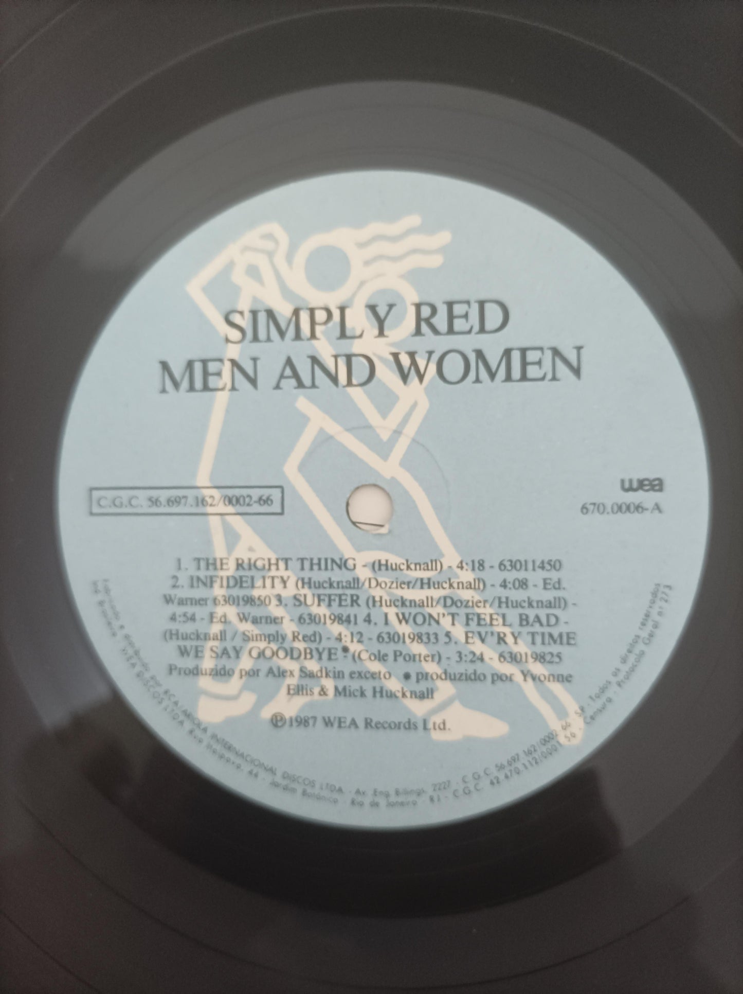 Disco Vinil Men And Women Simply Red Com Encarte A