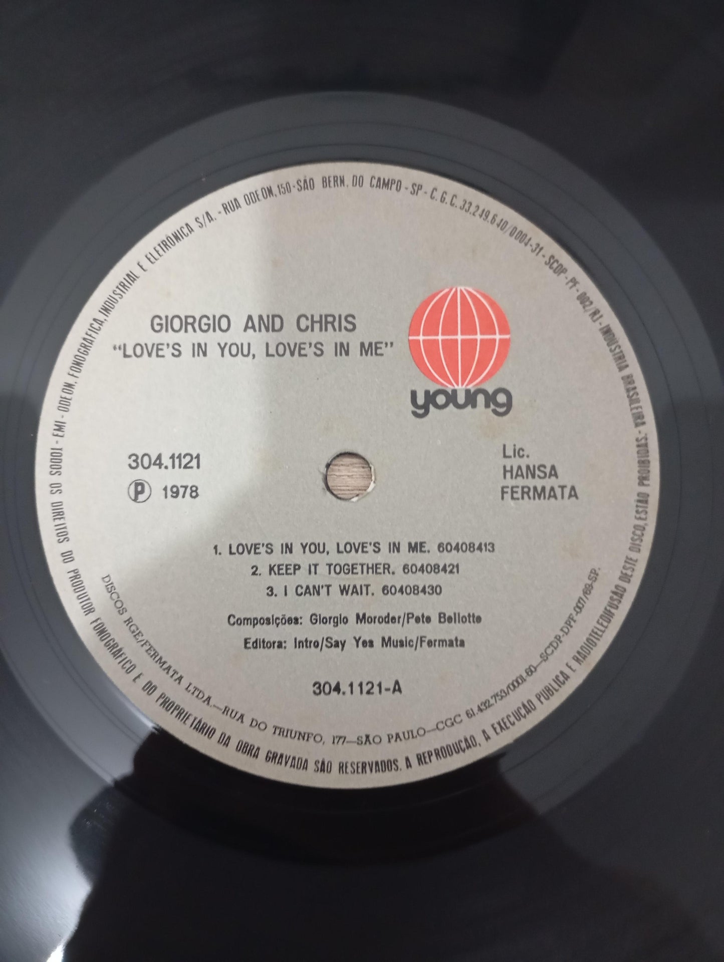 Lp Vinil Giorgio and Chris Love's In You, Love's In Me