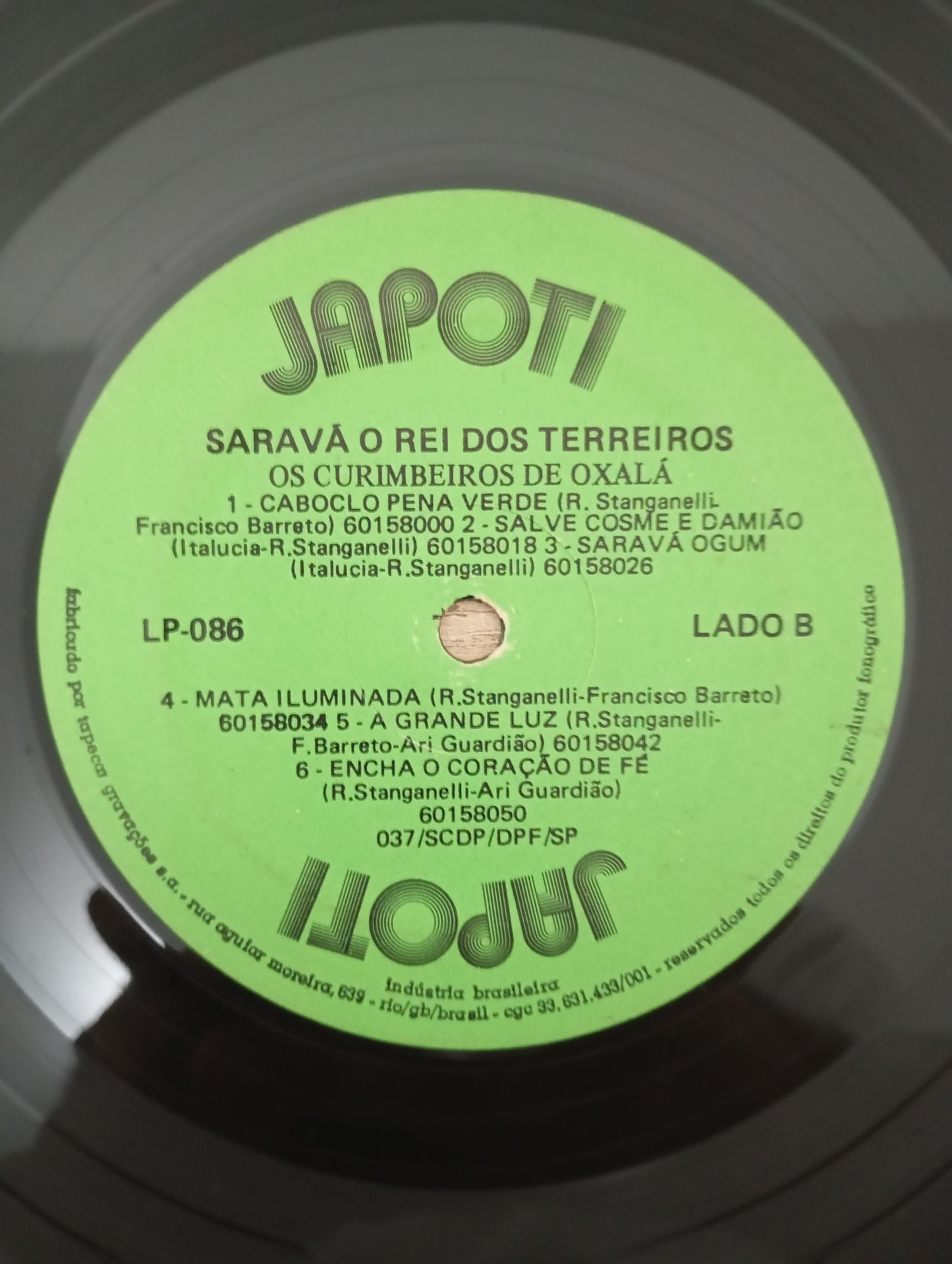 Lp Vinil O Rei Do Terreiro E Os Curimbeiros de Oxalá Saravá