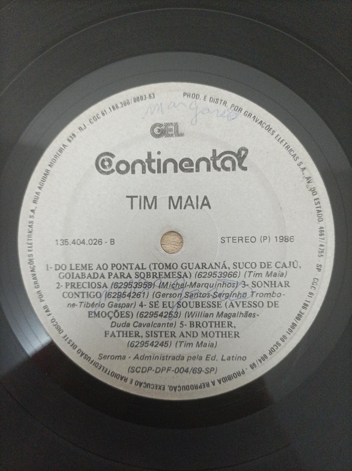 Lp Vinil Tim Maia 1986