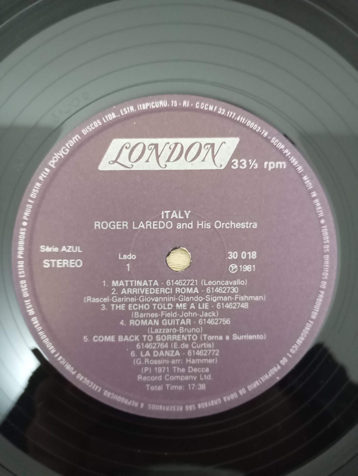 Lp Vinil Roger Laredo And His Orchestra Italy