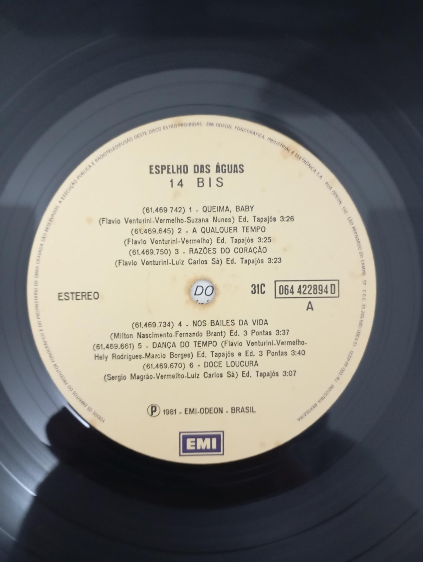 Lp Vinil 14 Bis Espelho Das Águas Capa Dupla Com Encarte