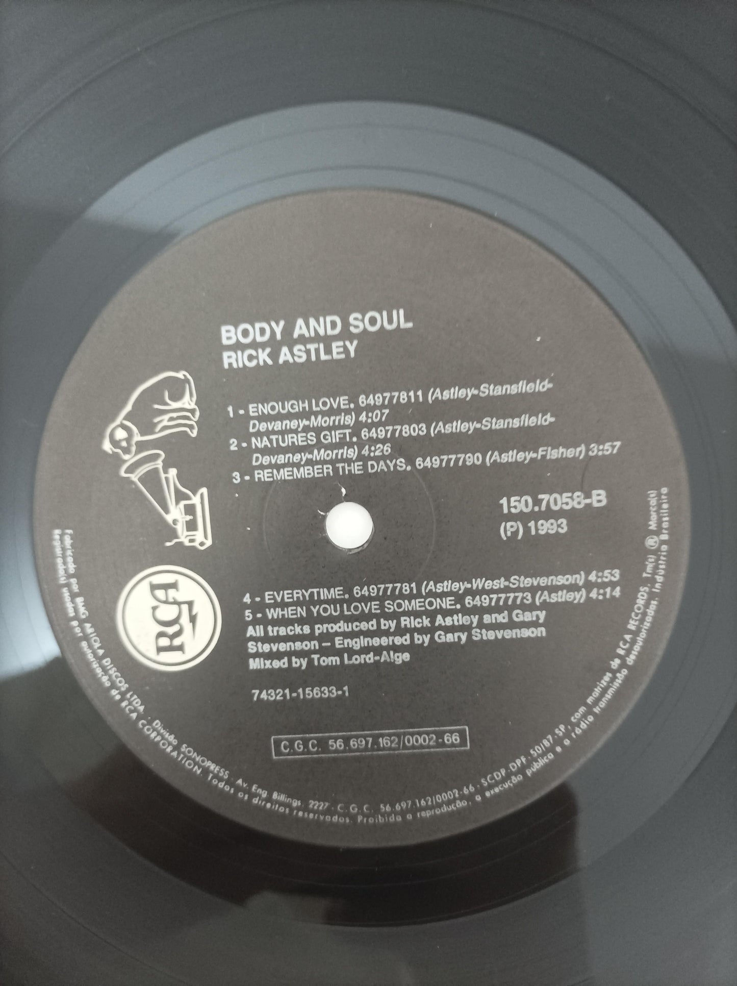 Lp Vinil Rick Astley Body & Soul Com Encarte