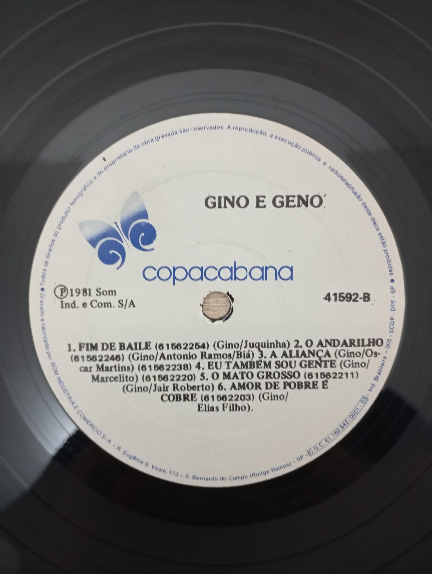 Lp Vinil Gino e Geno As Águas do São Francisco